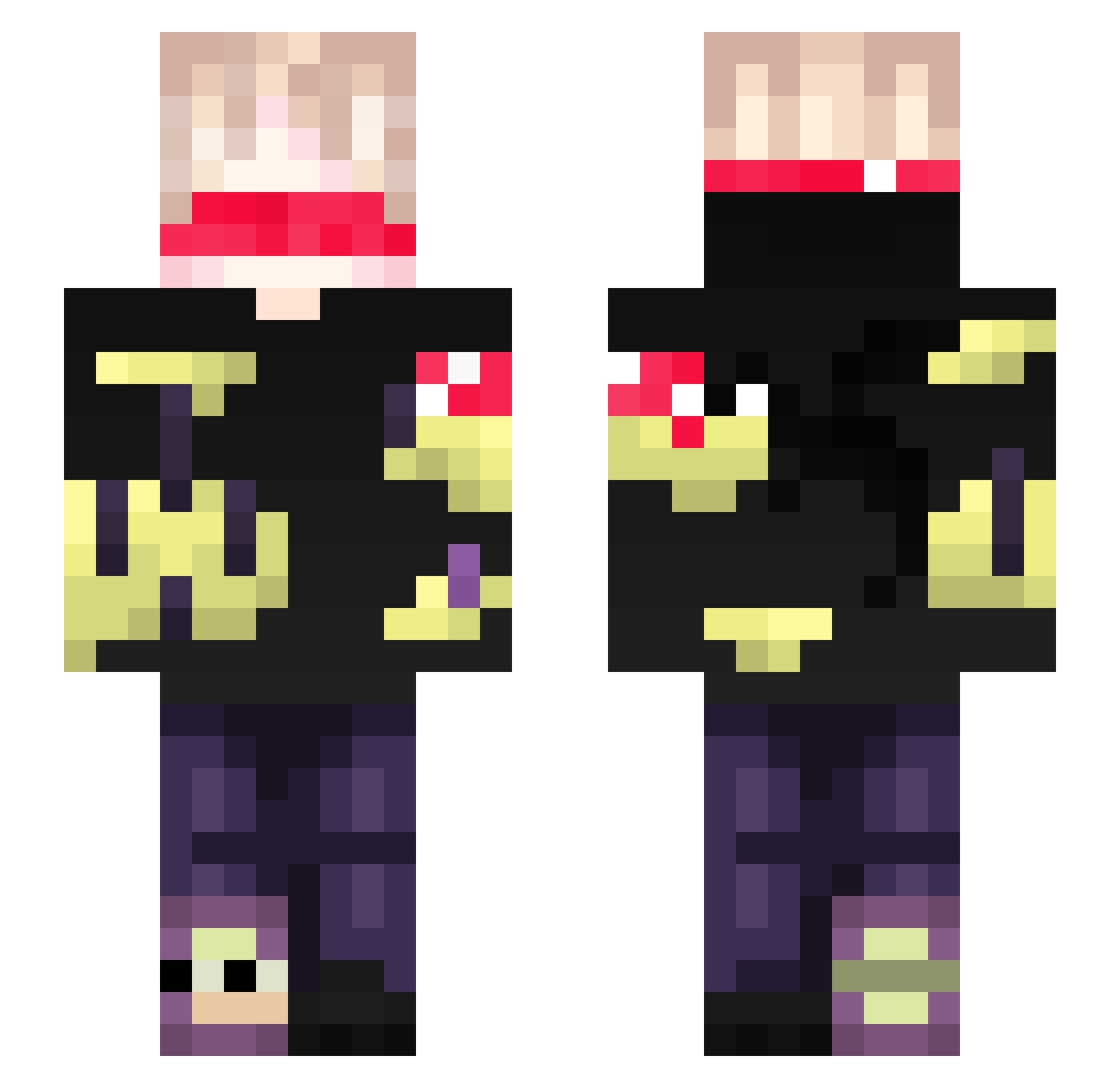 QoLsi Minecraft skin, front and back view