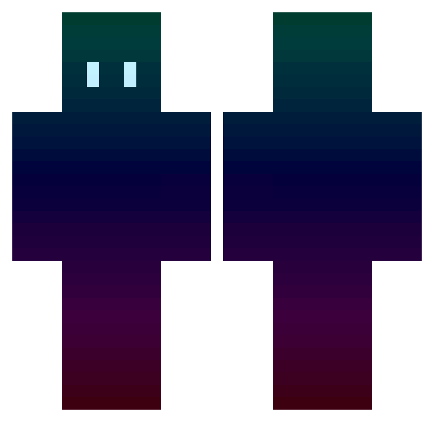 RICKY_BIRD Minecraft skin, front and back view