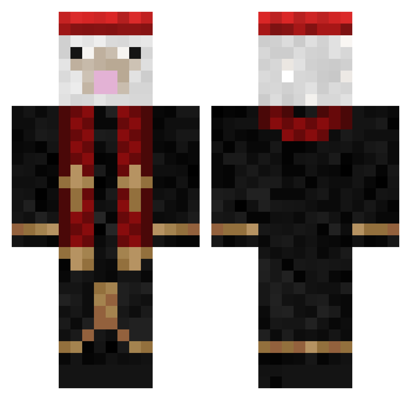 MyBuddyLipton Minecraft skin, front and back view