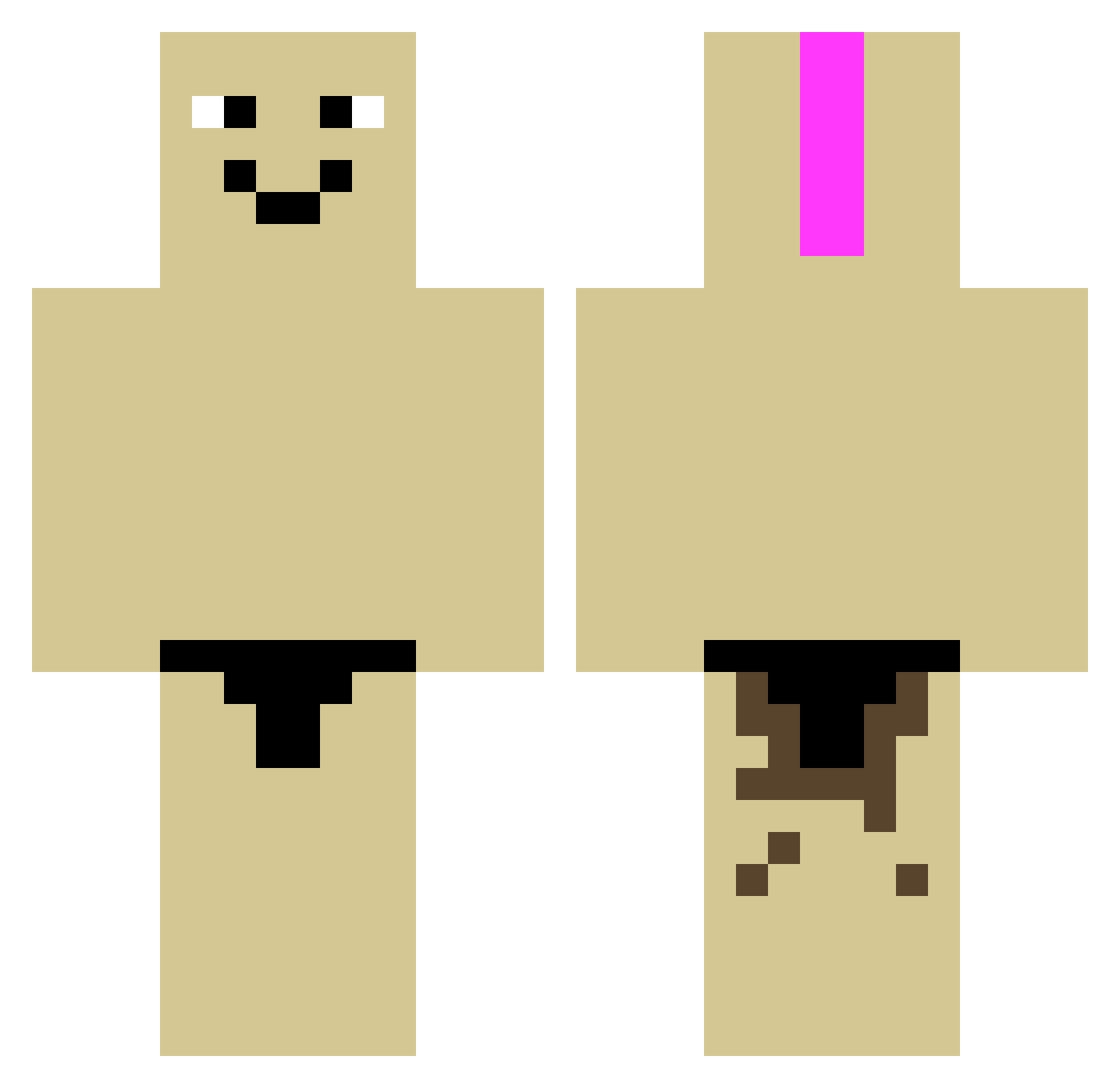 Theo_official Minecraft skin, front and back view