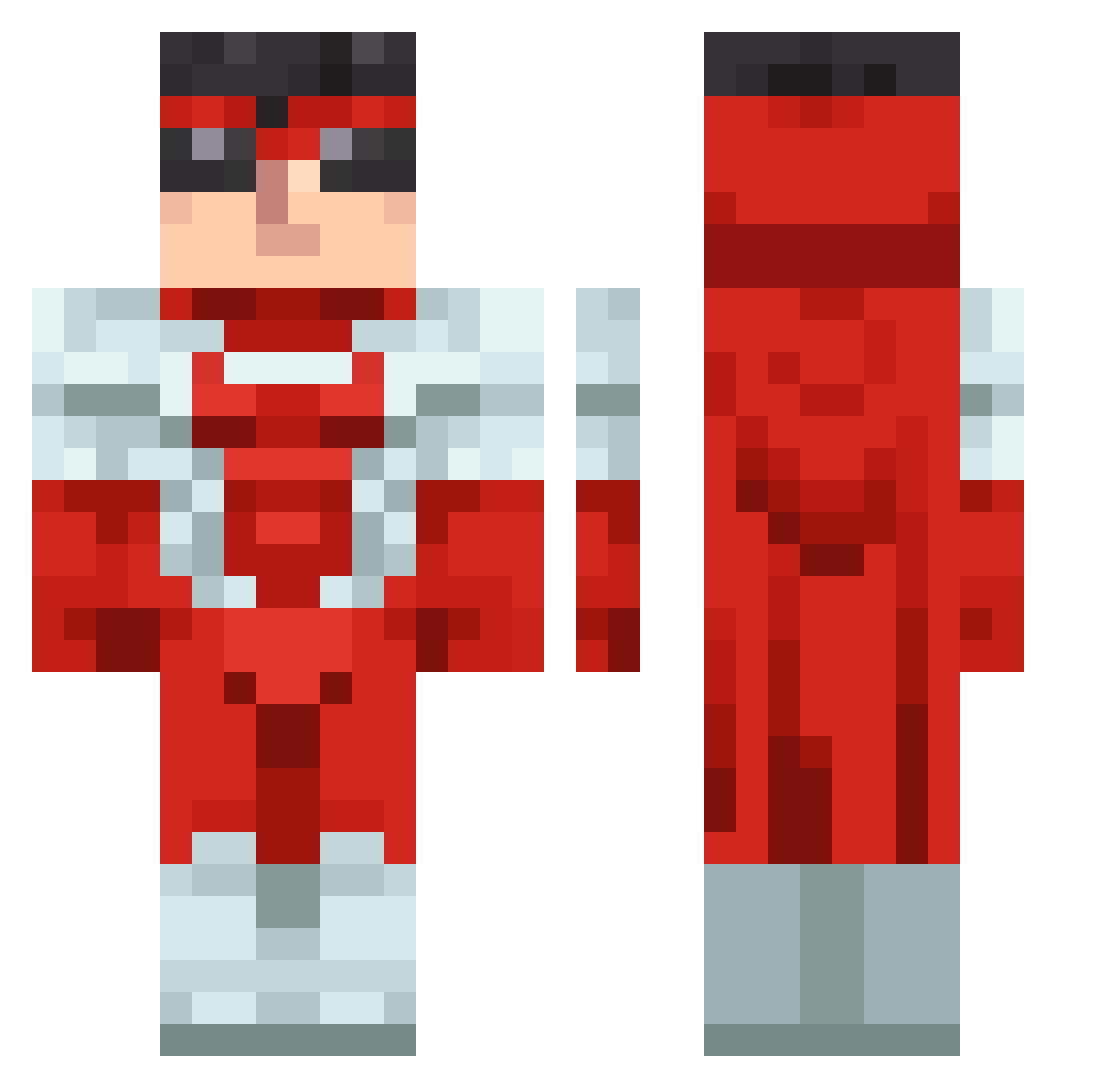 lovemuffin765 Minecraft skin, front and back view