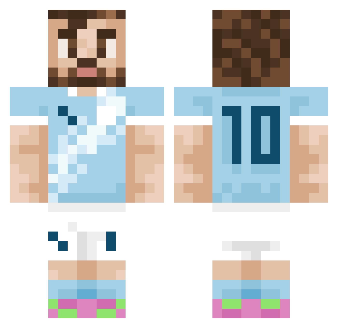 Kurei7 Minecraft skin, front and back view