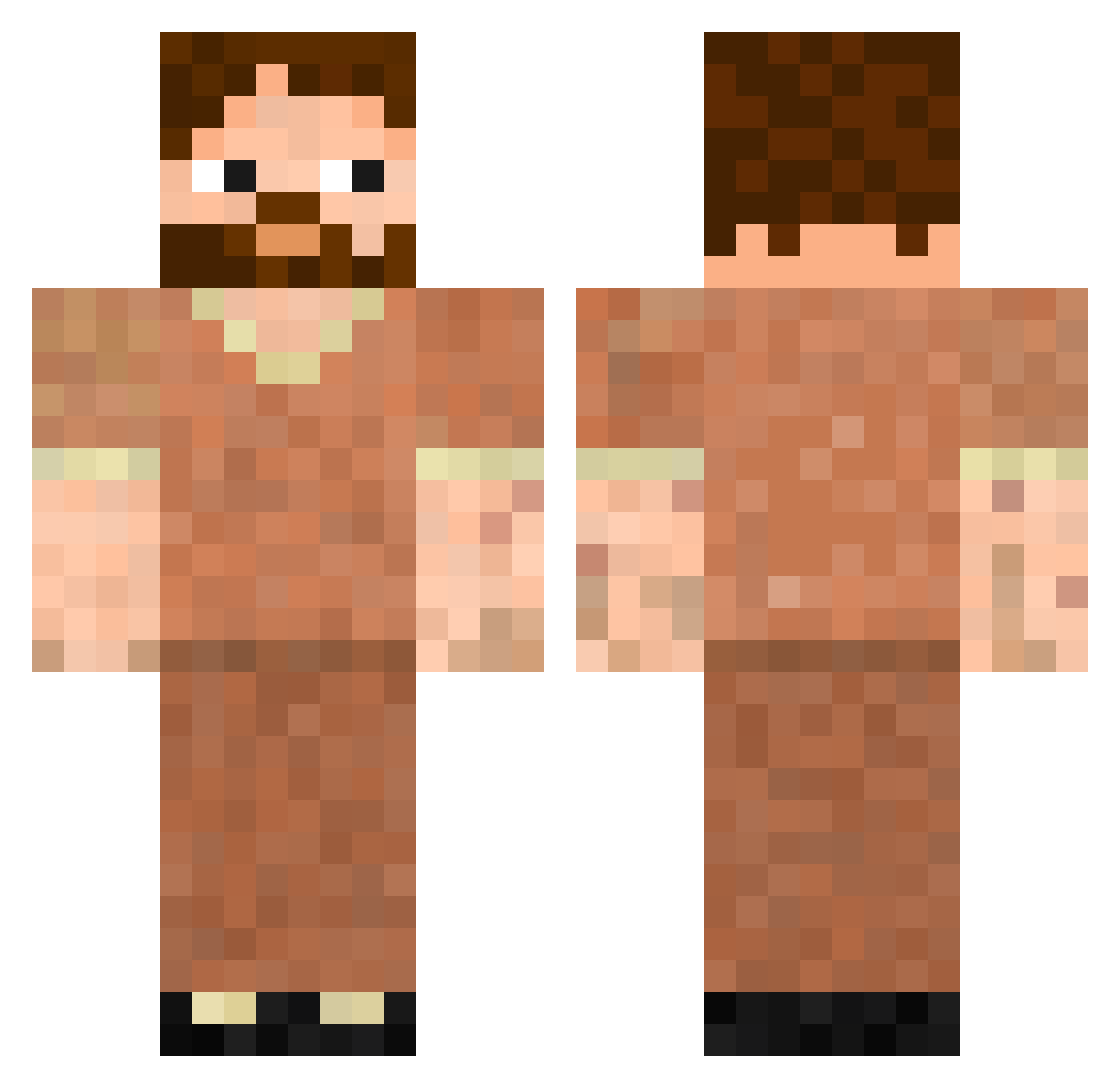 ShakyShakes1914 Minecraft skin, front and back view