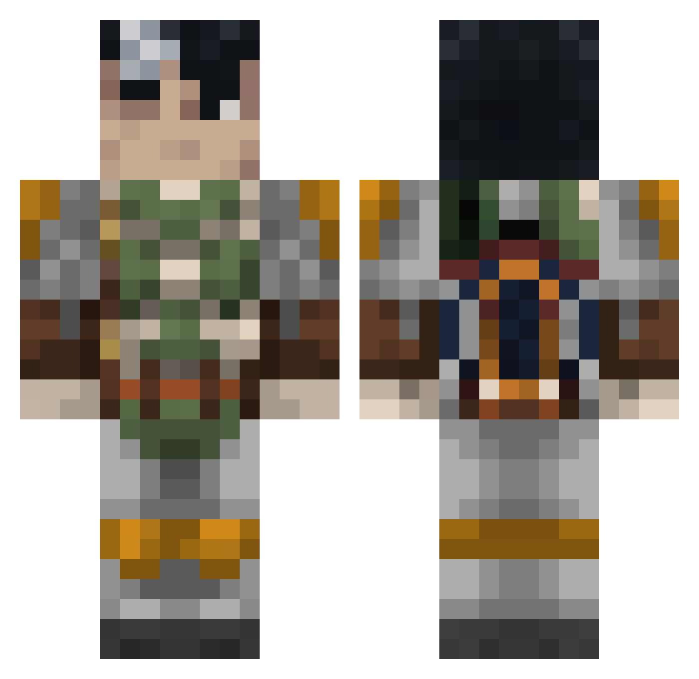 xXRaul89Xx Minecraft skin, front and back view