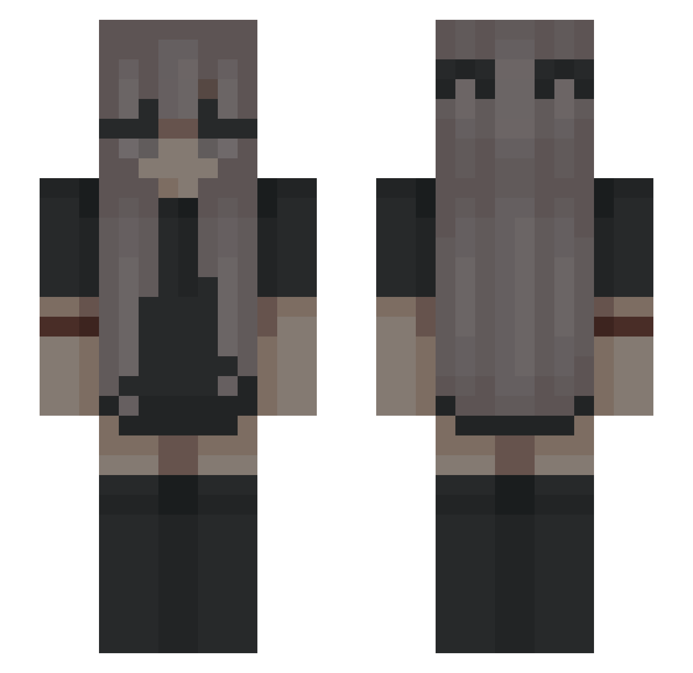 victrin Minecraft skin, front and back view
