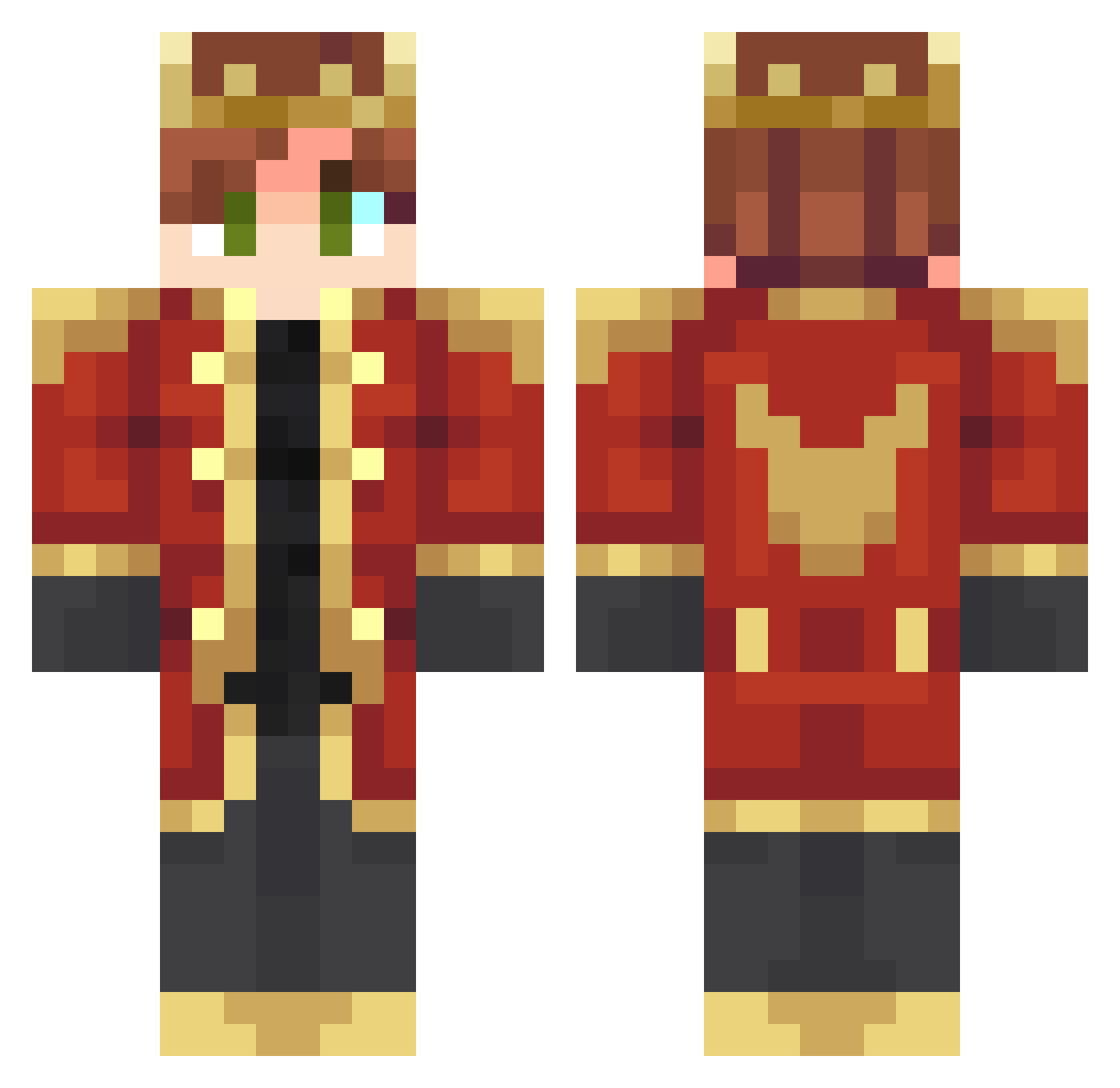 Stubi_123 Minecraft skin, front and back view