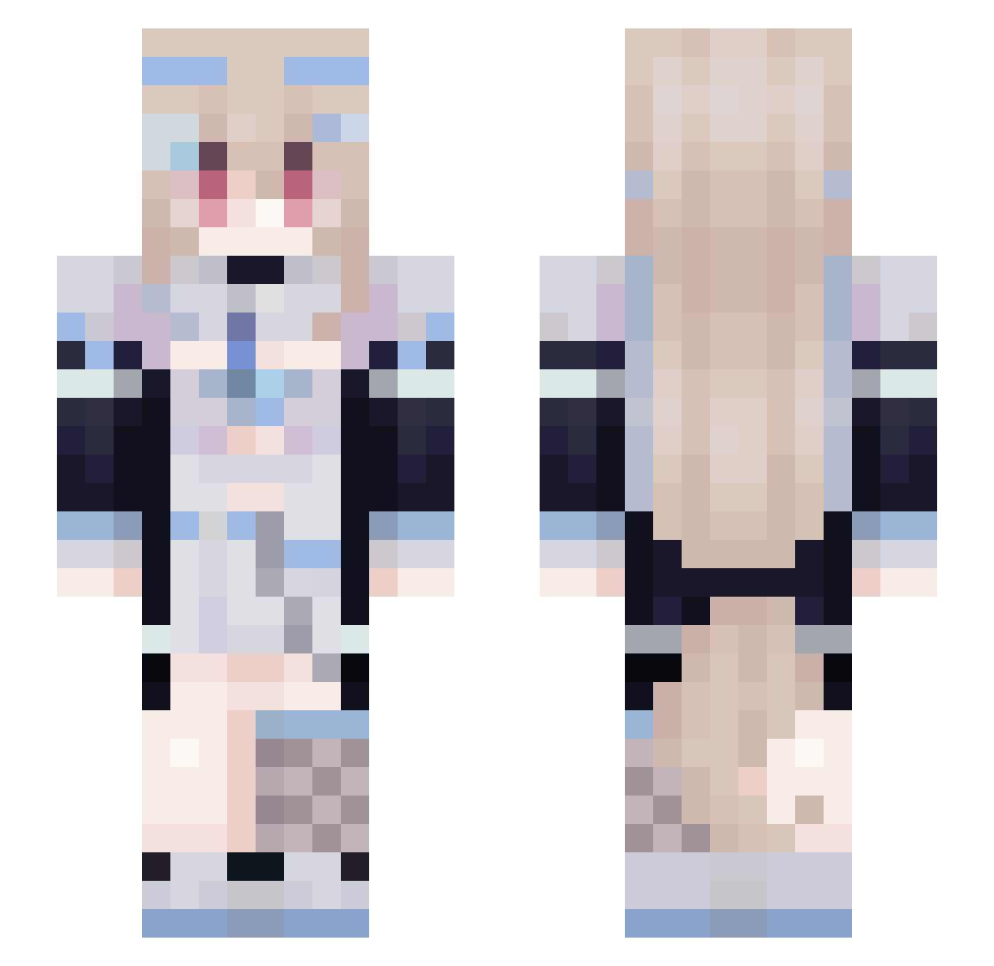 Ractus_27 Minecraft skin, front and back view