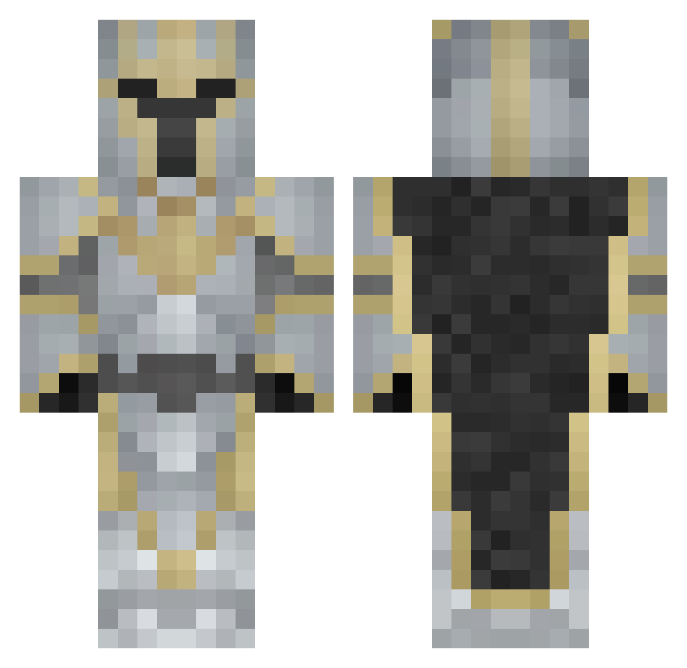 i8rk Minecraft skin, front and back view