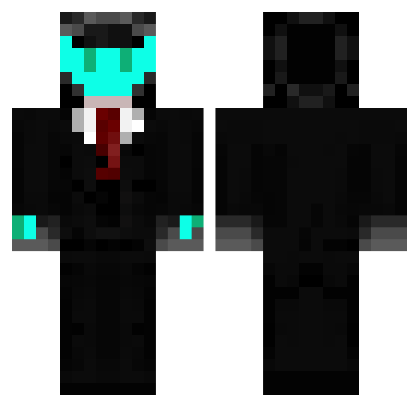 xLucky_King Minecraft skin, front and back view
