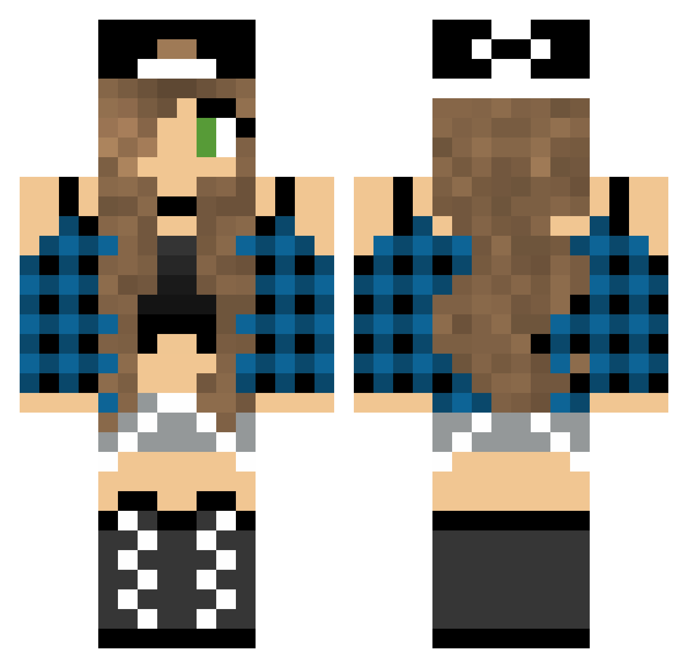 PrimalPlanet150 Minecraft skin, front and back view