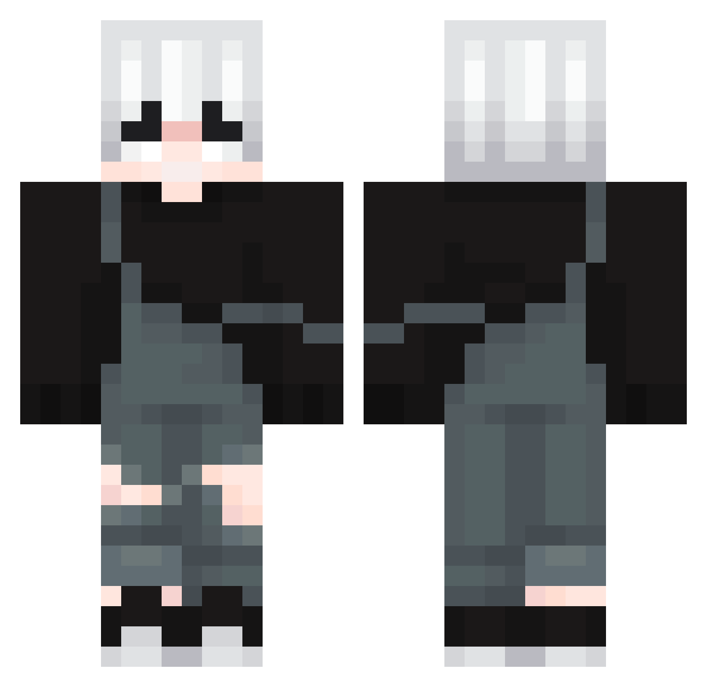 KittyMoonss Minecraft skin, front and back view
