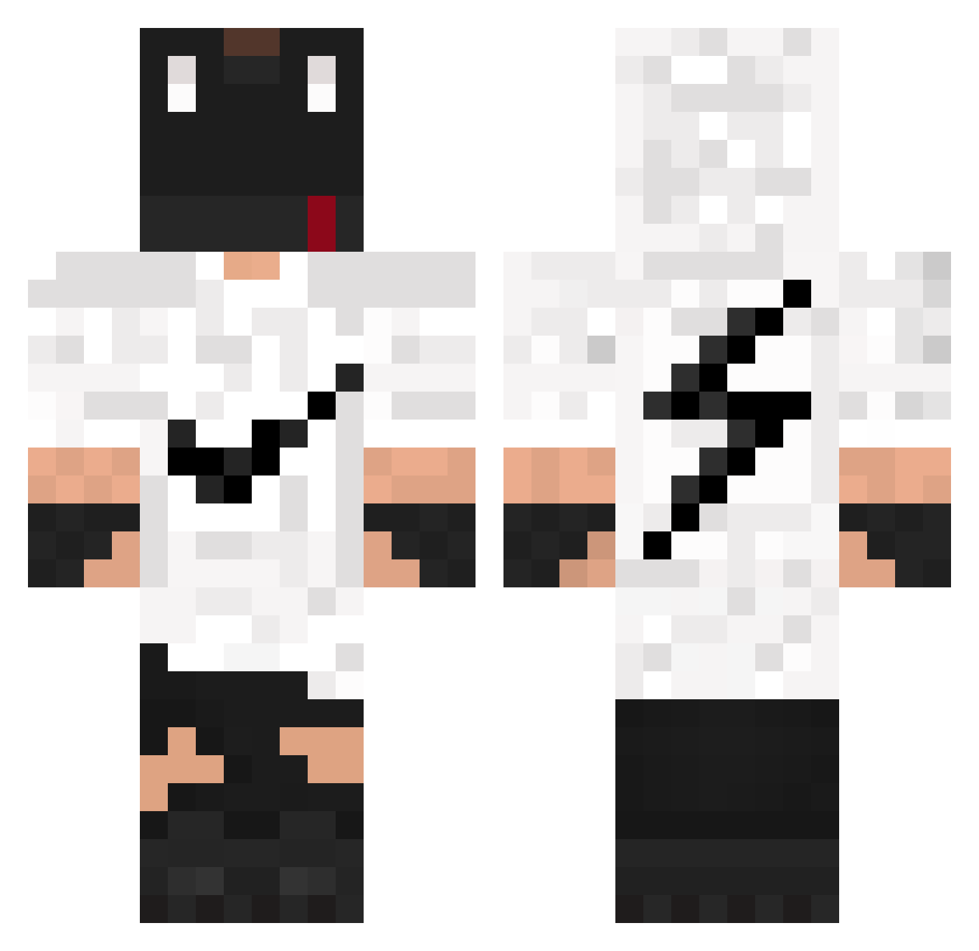 SAMEROO Minecraft skin, front and back view