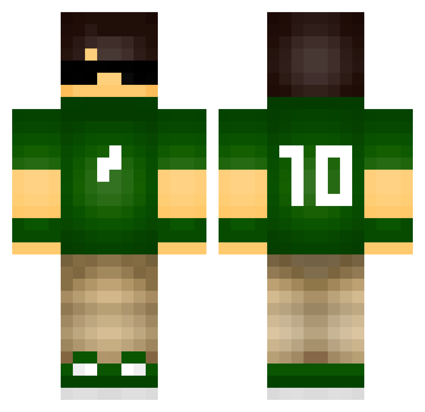 JuniorPvP_10 Minecraft skin, front and back view