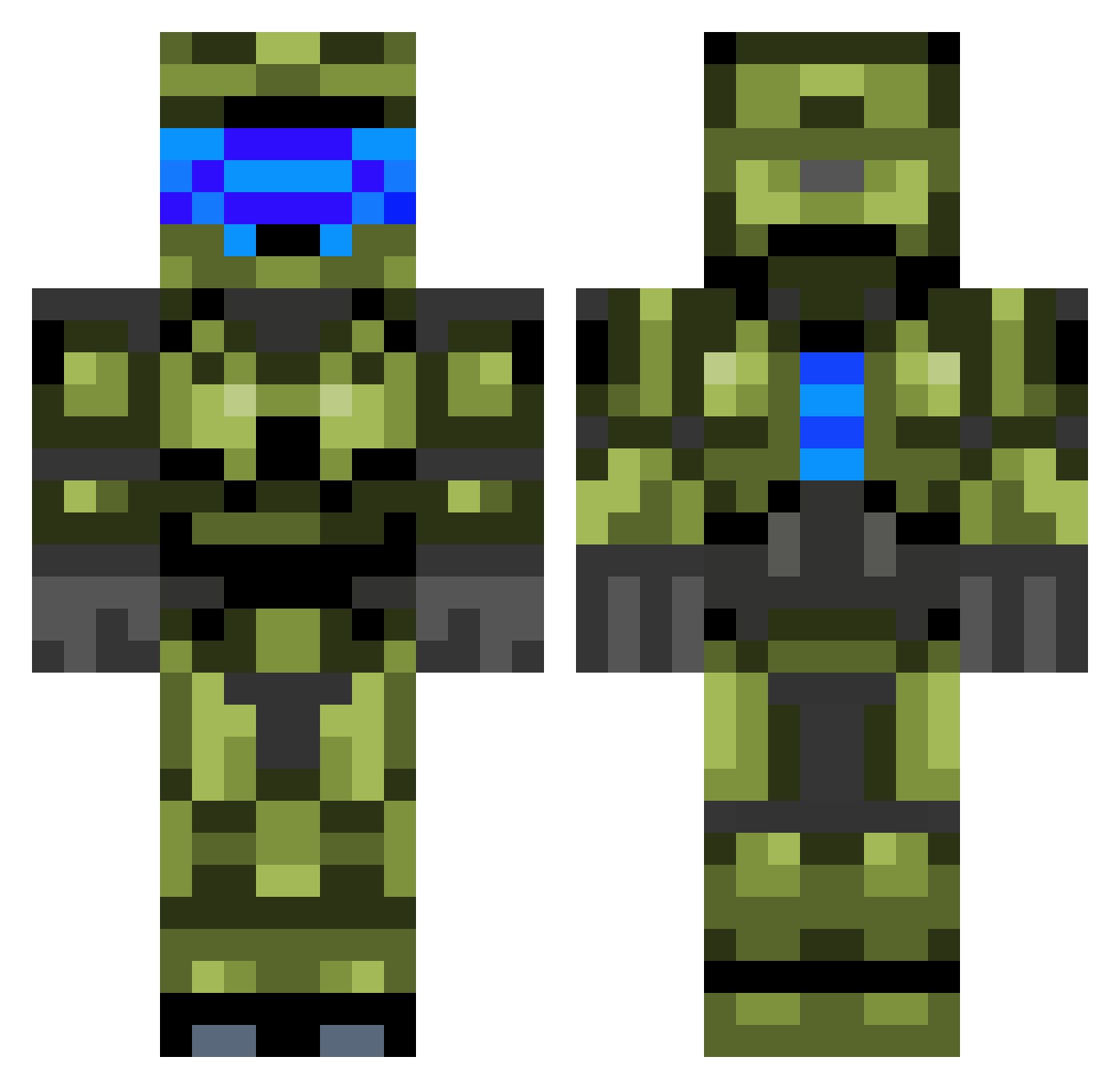 John00117 Minecraft skin, front and back view