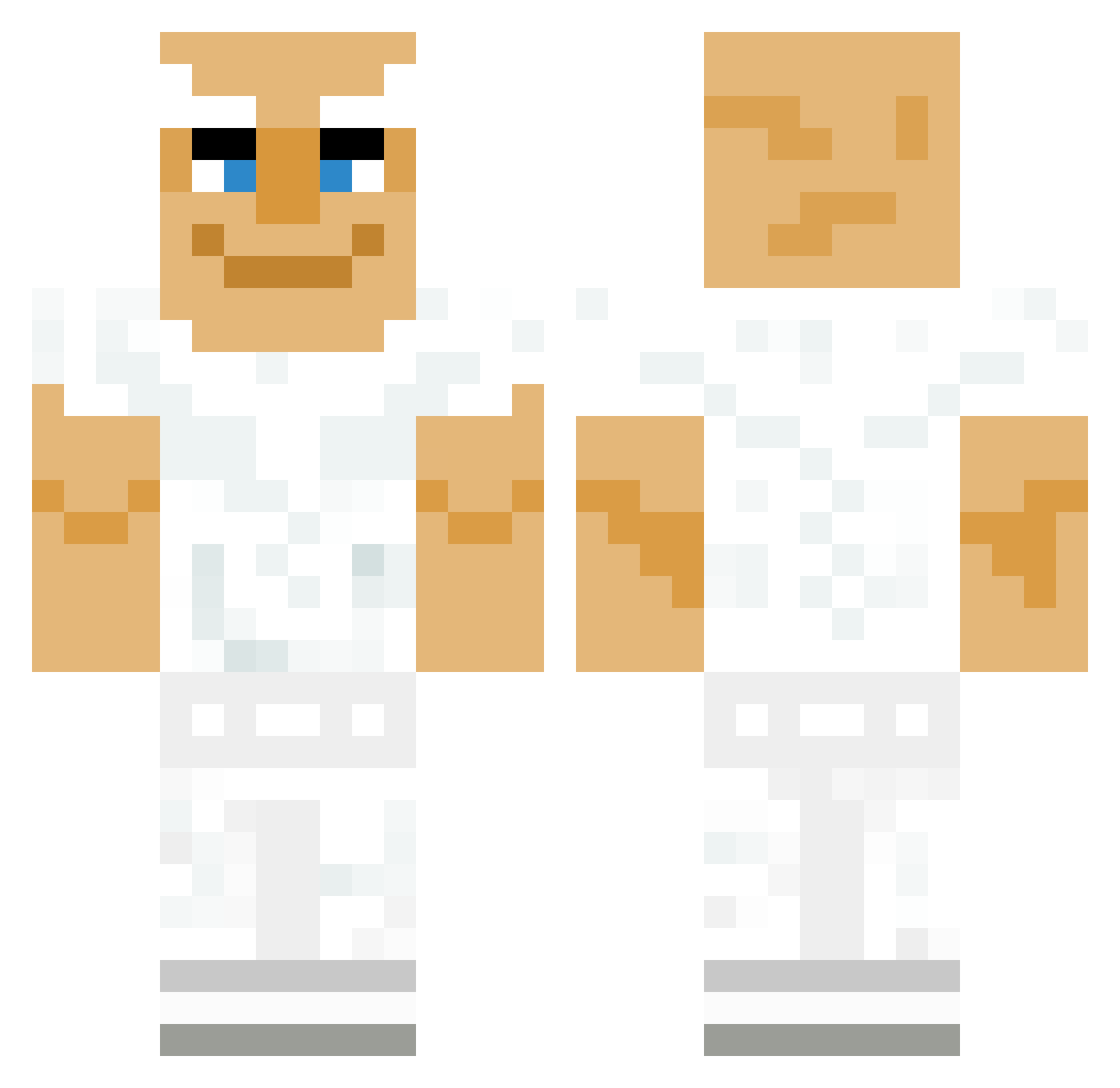 unspeakable134 Minecraft skin, front and back view