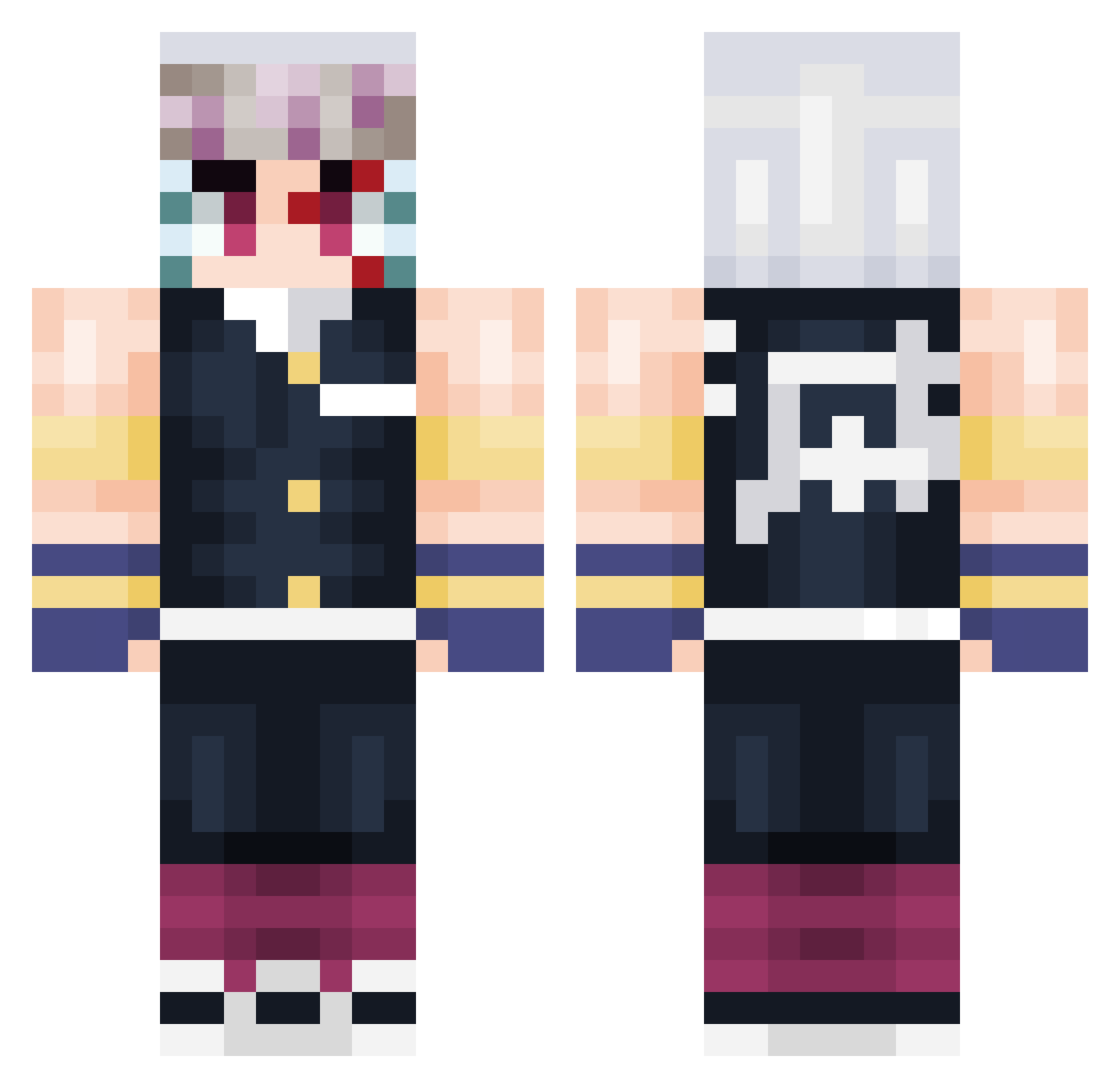 Ro_ssom Minecraft skin, front and back view