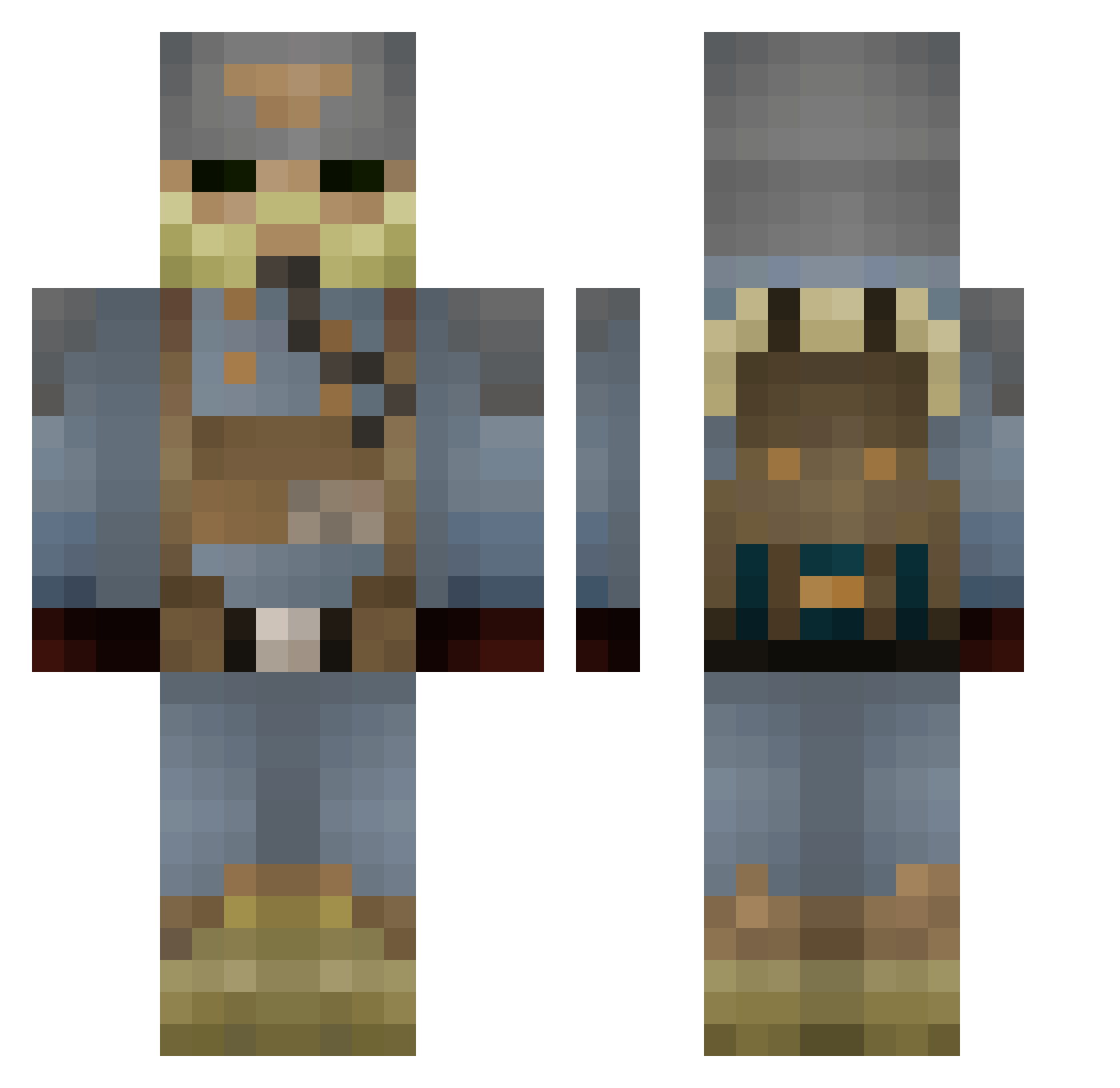tdawg1232 Minecraft skin, front and back view