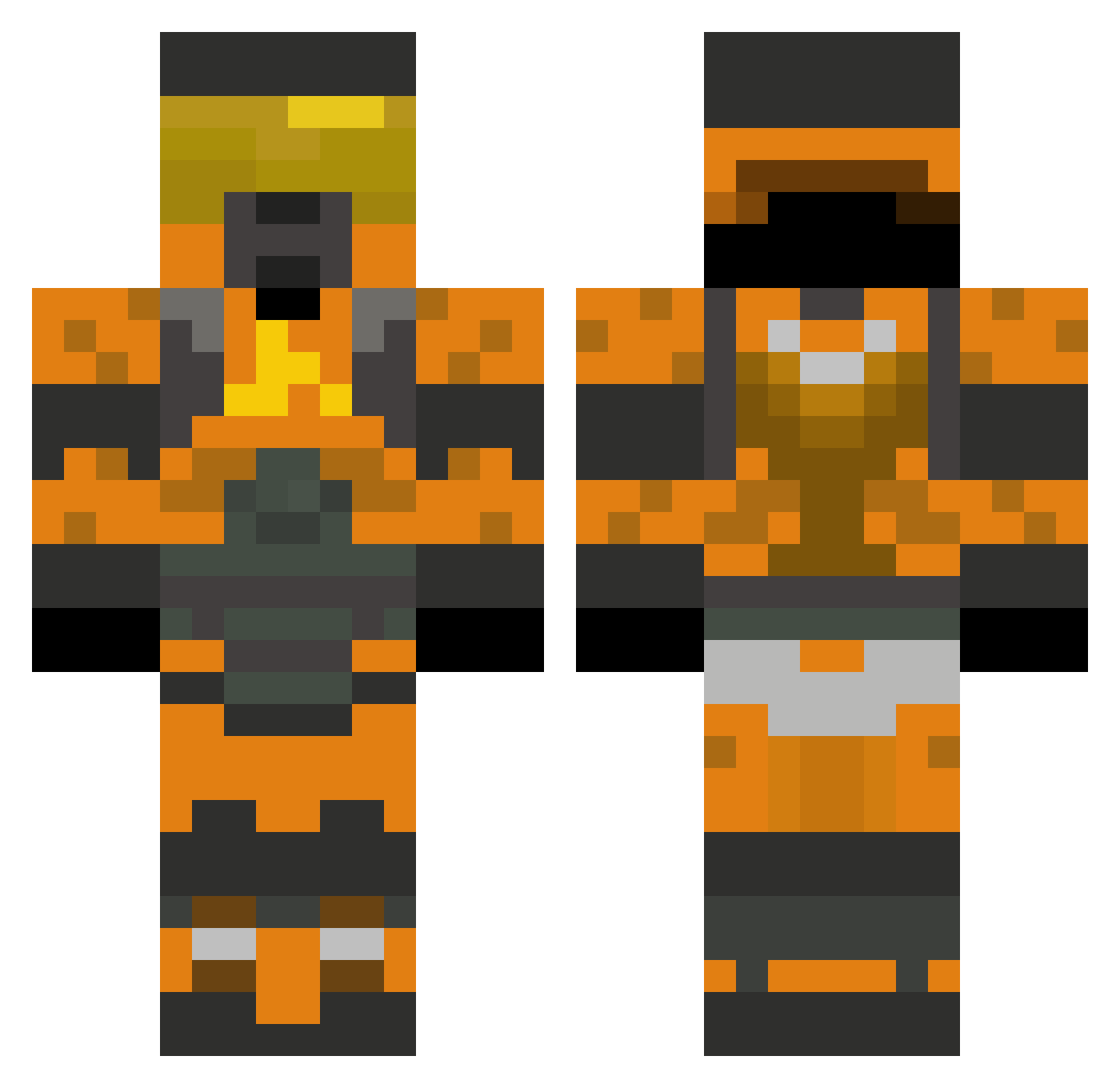 KOREE Minecraft skin, front and back view