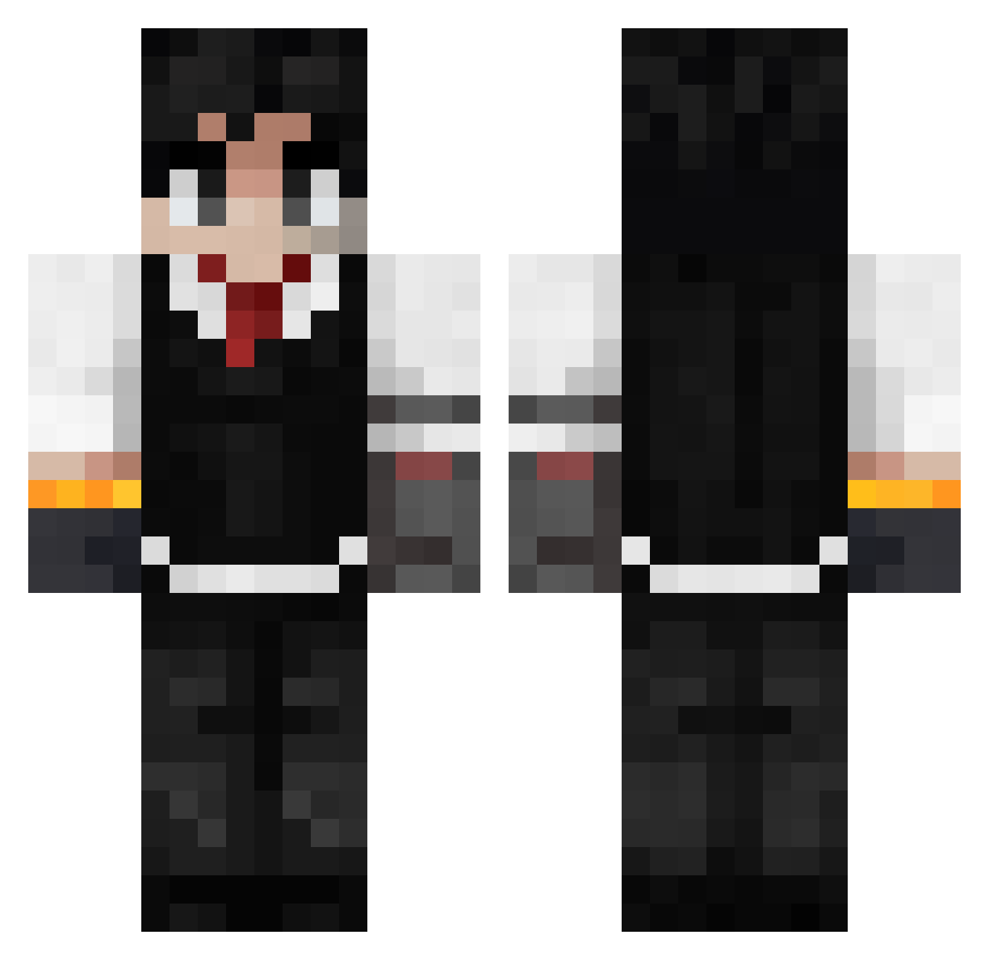 Yartmimic Minecraft skin, front and back view