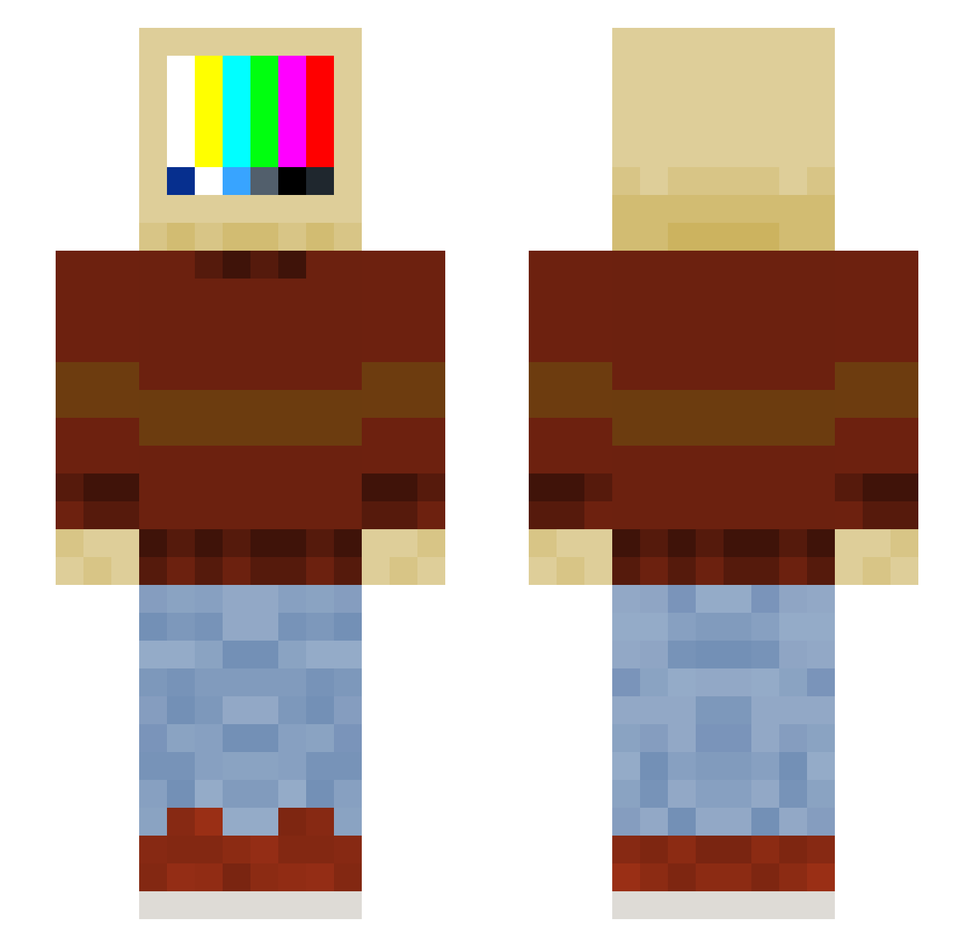 someStranger8 Minecraft skin, front and back view