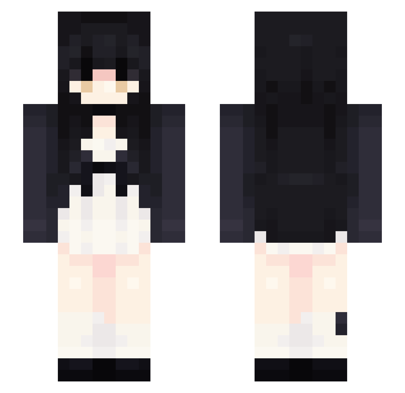 sclk Minecraft skin, front and back view