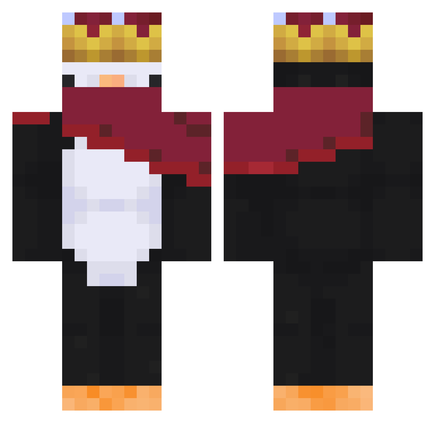 Retrun_By_Death Minecraft skin, front and back view