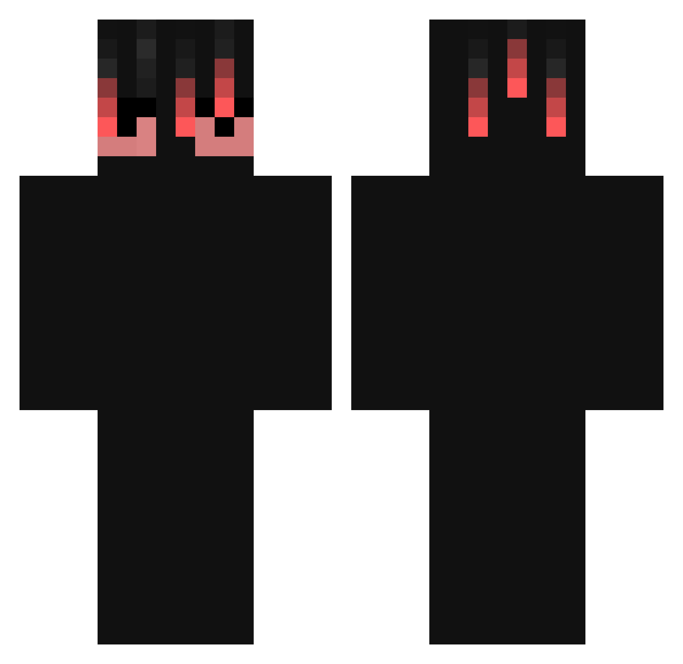 Artefact Minecraft skin, front and back view
