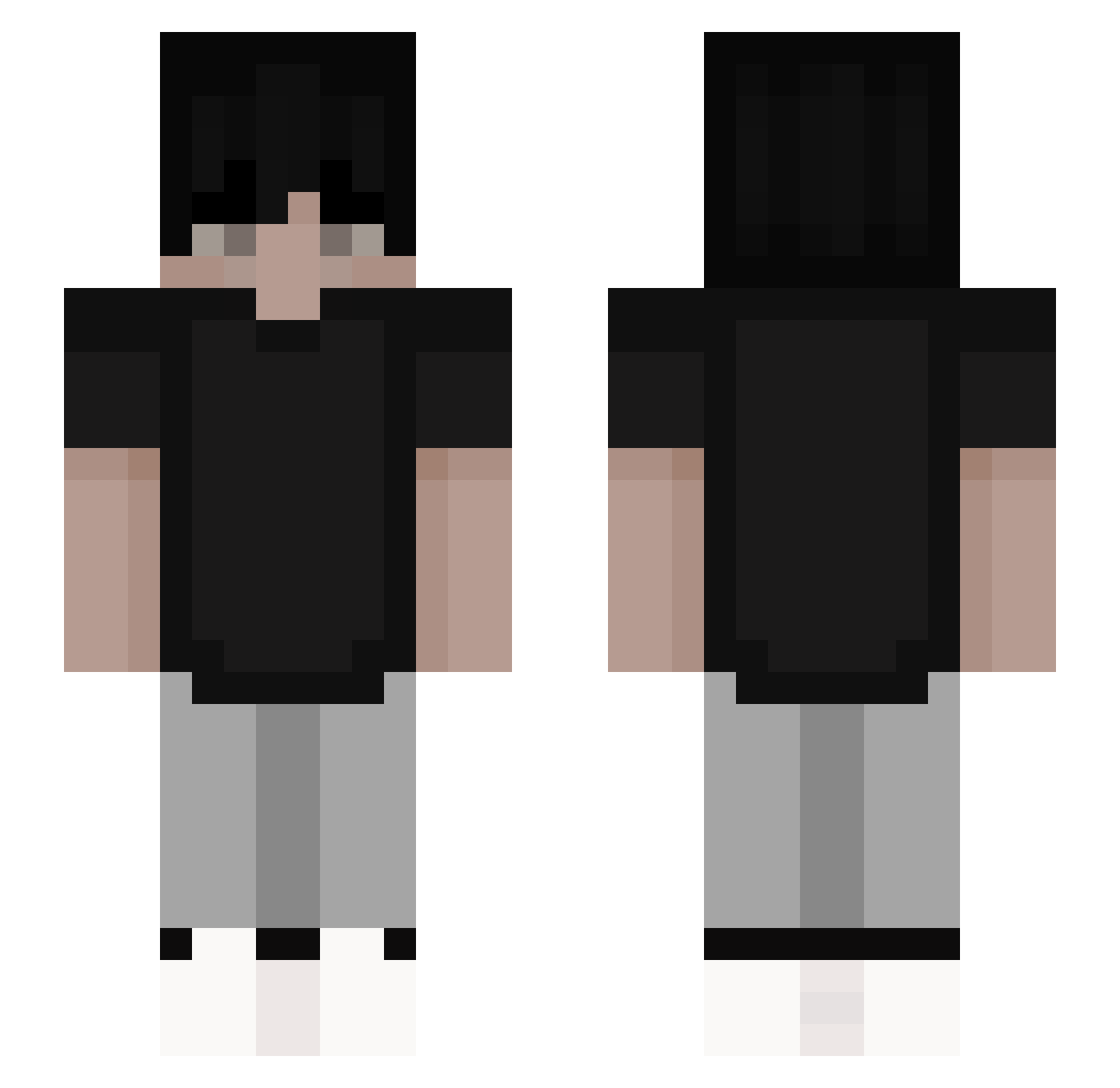 Zbizzle1313 Minecraft skin, front and back view