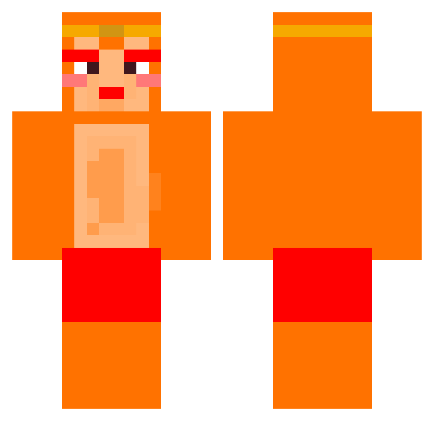 GodMuNim Minecraft skin, front and back view