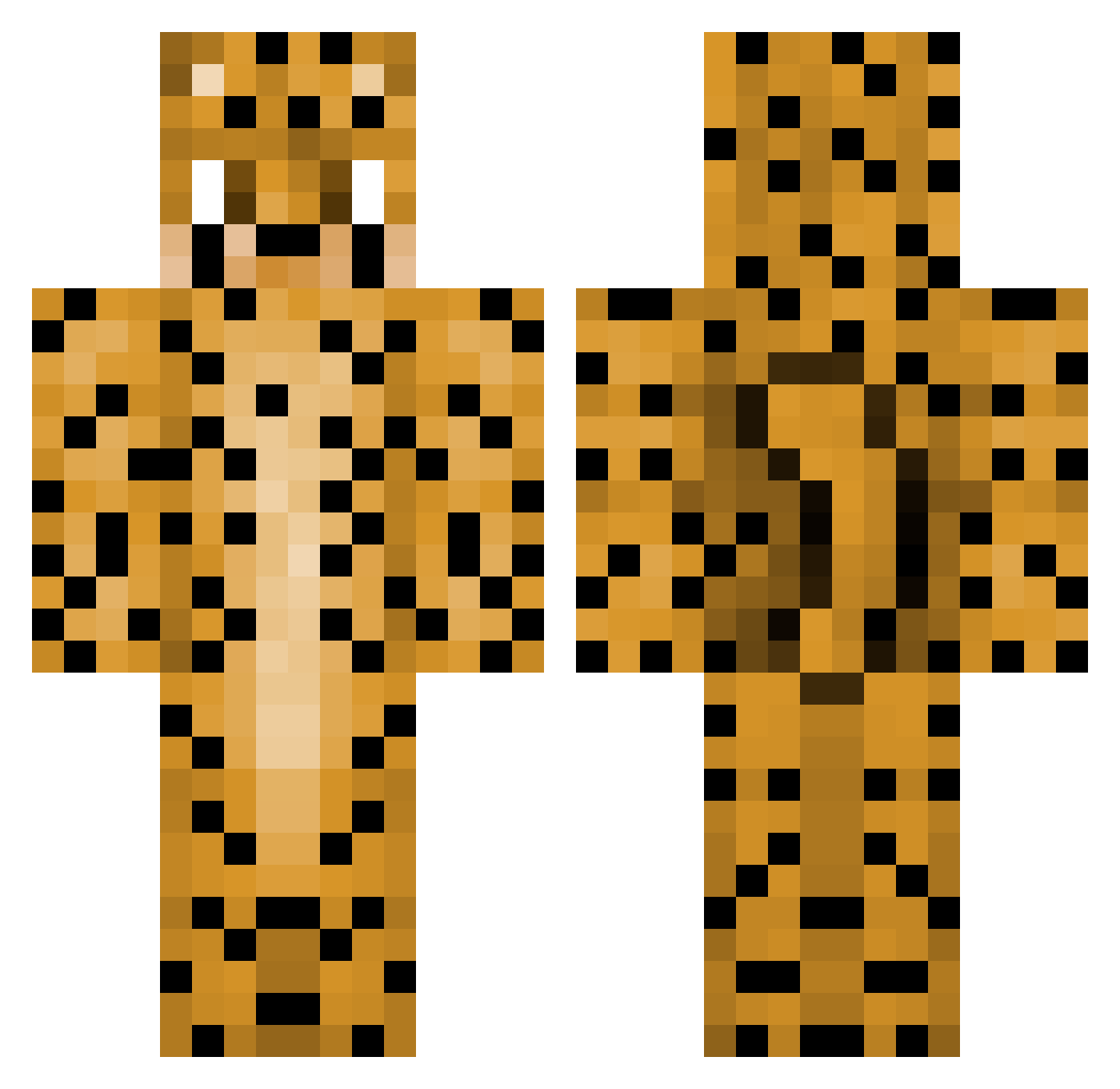 bYaLeXx14 Minecraft skin, front and back view