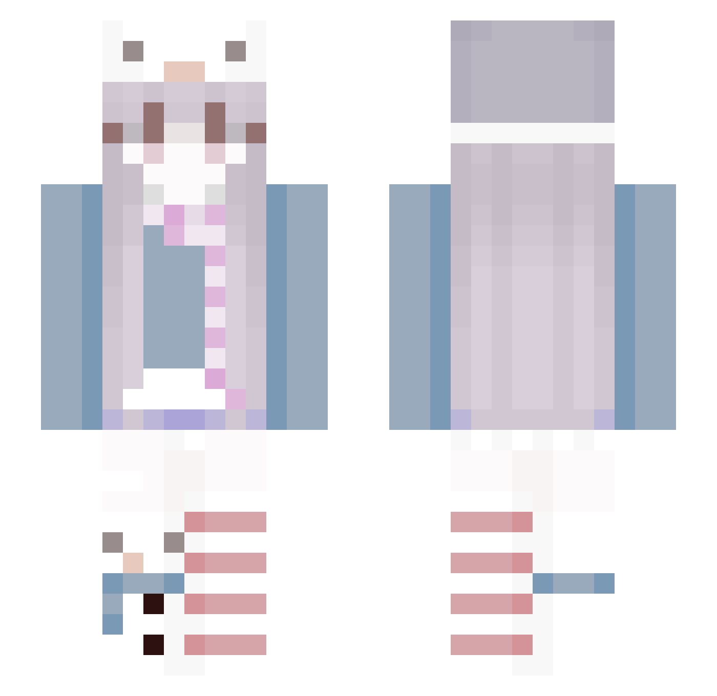 SuperSally1026 Minecraft skin, front and back view
