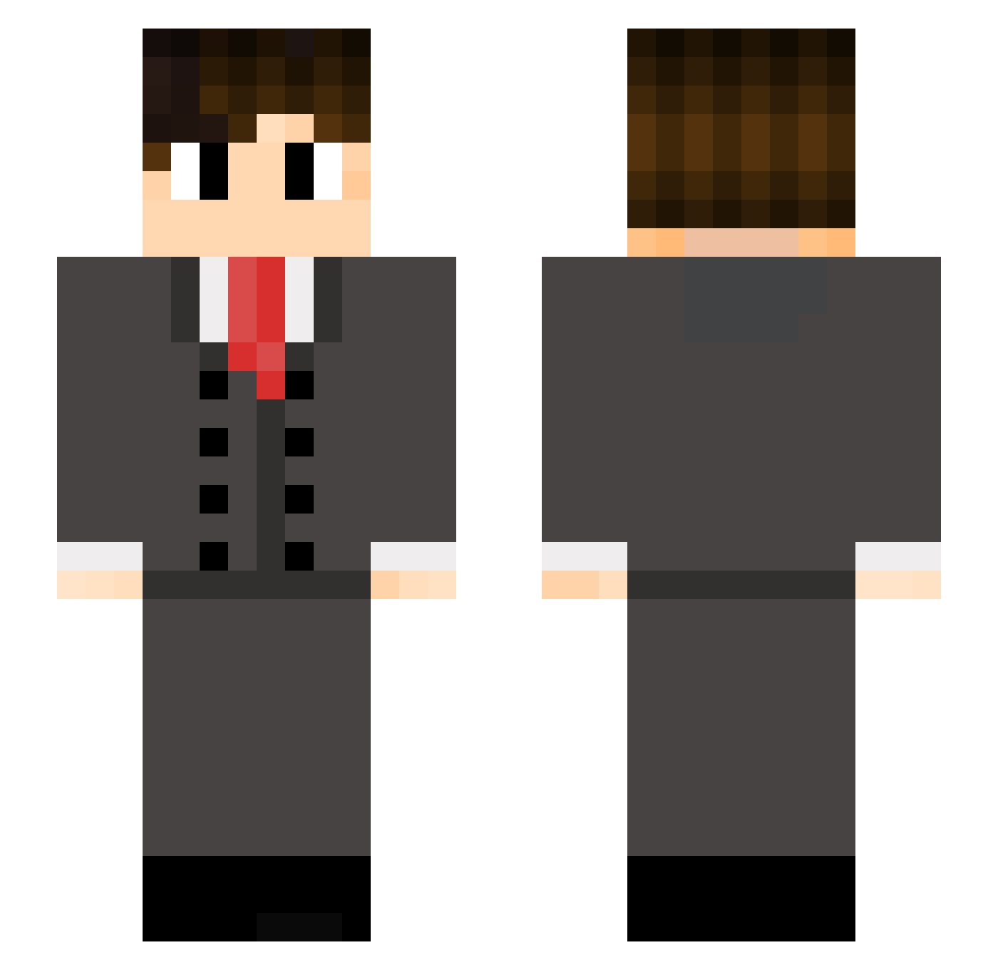 SmxGamer10 Minecraft skin, front and back view