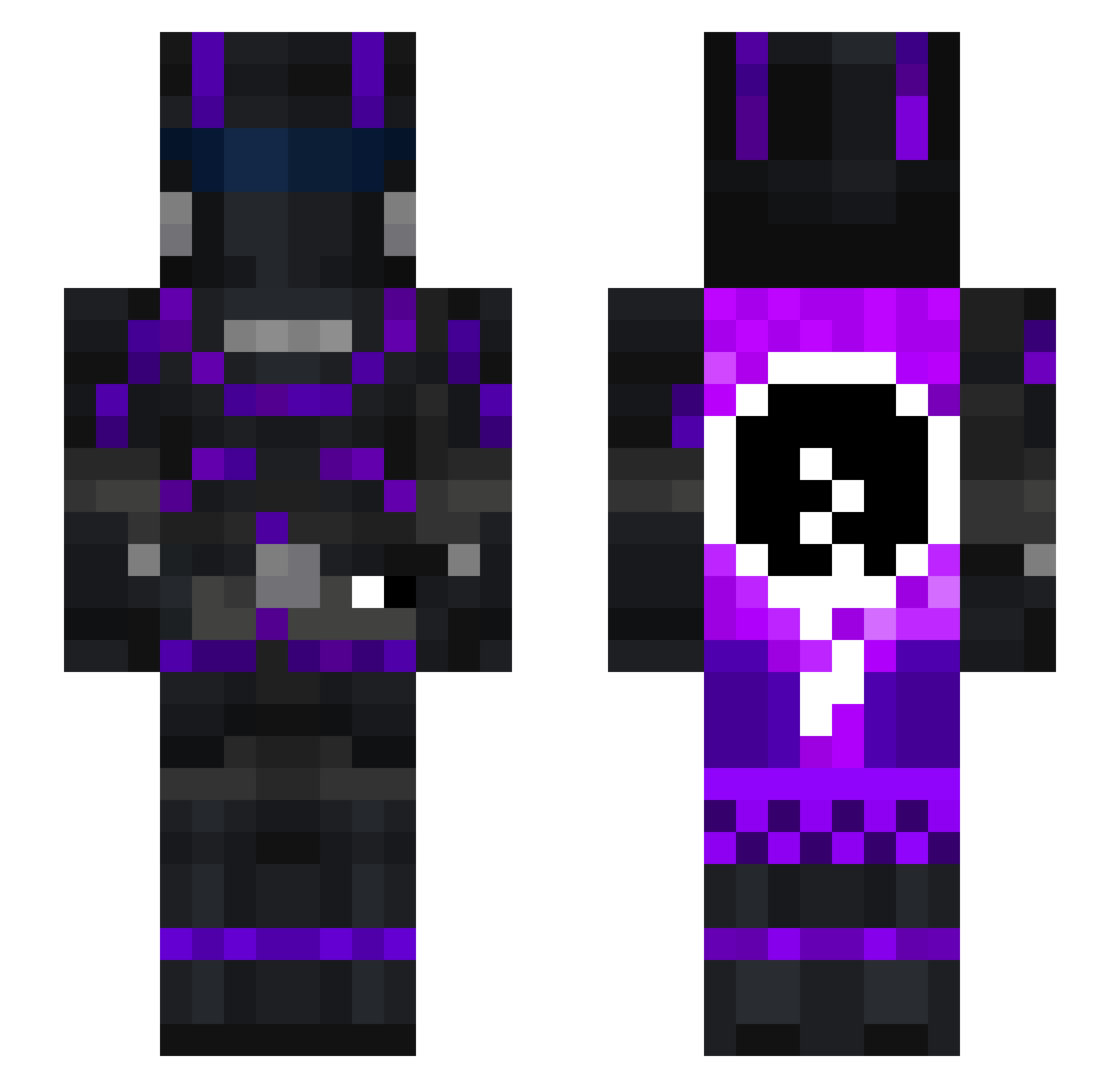 SupaTim101 Minecraft skin, front and back view