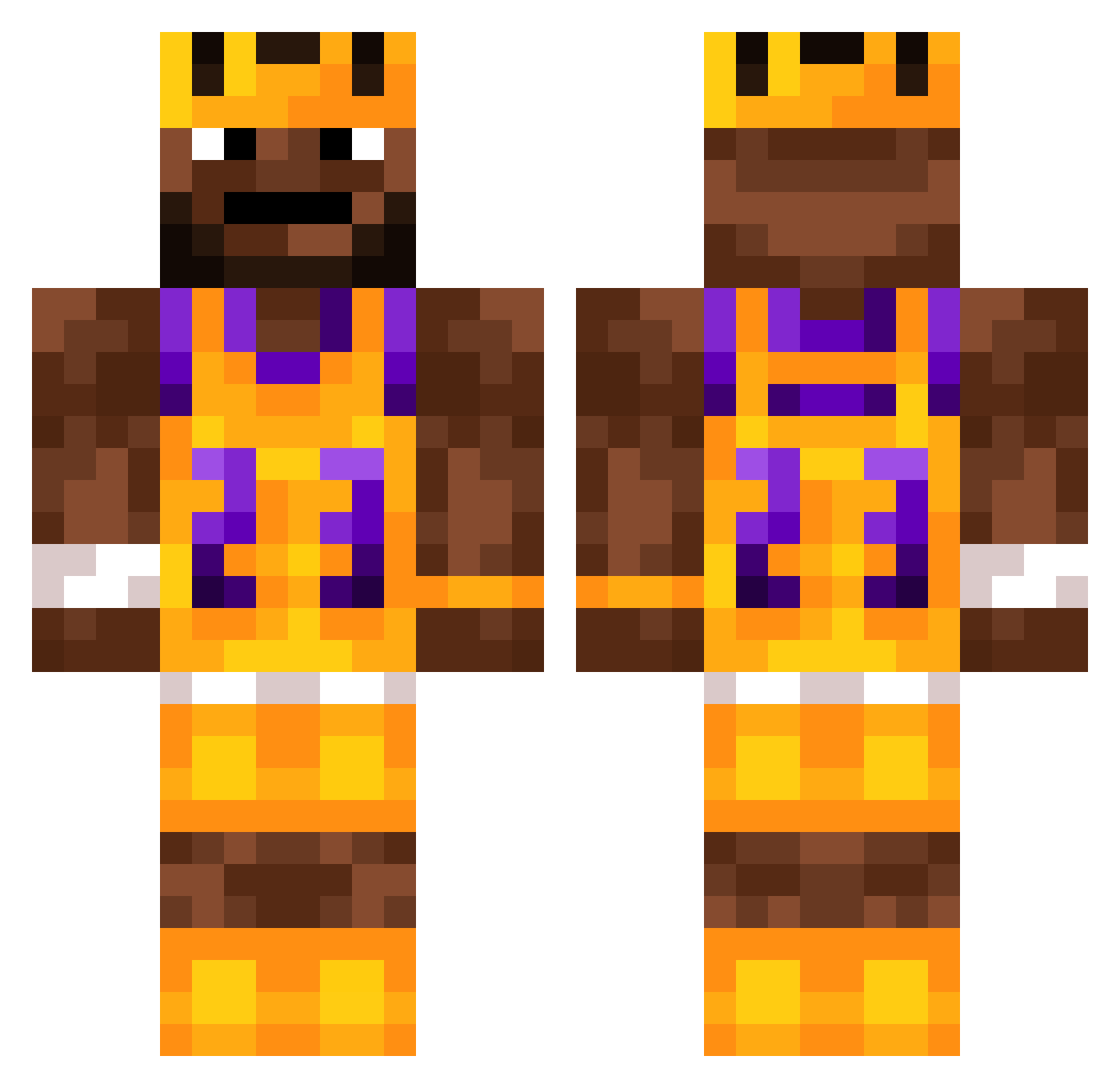 K0TTA Minecraft skin, front and back view