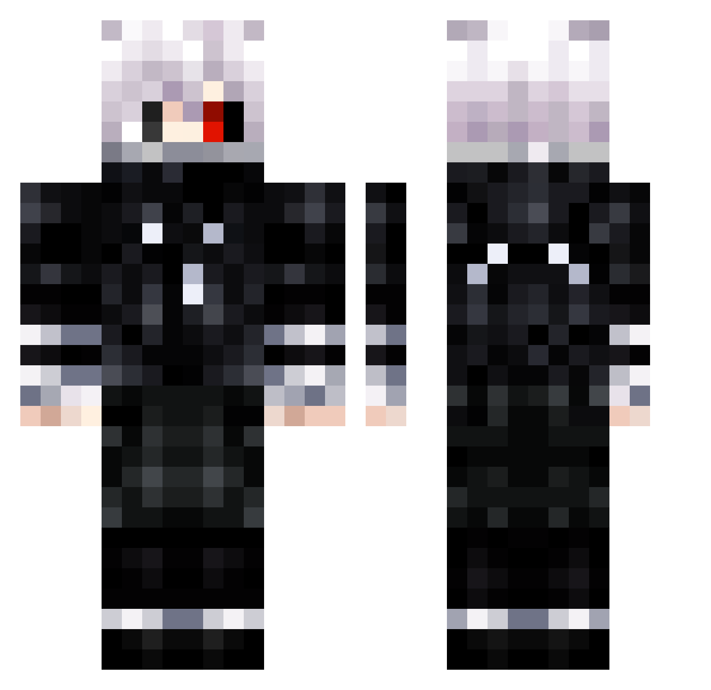 xDiablo_ Minecraft skin, front and back view