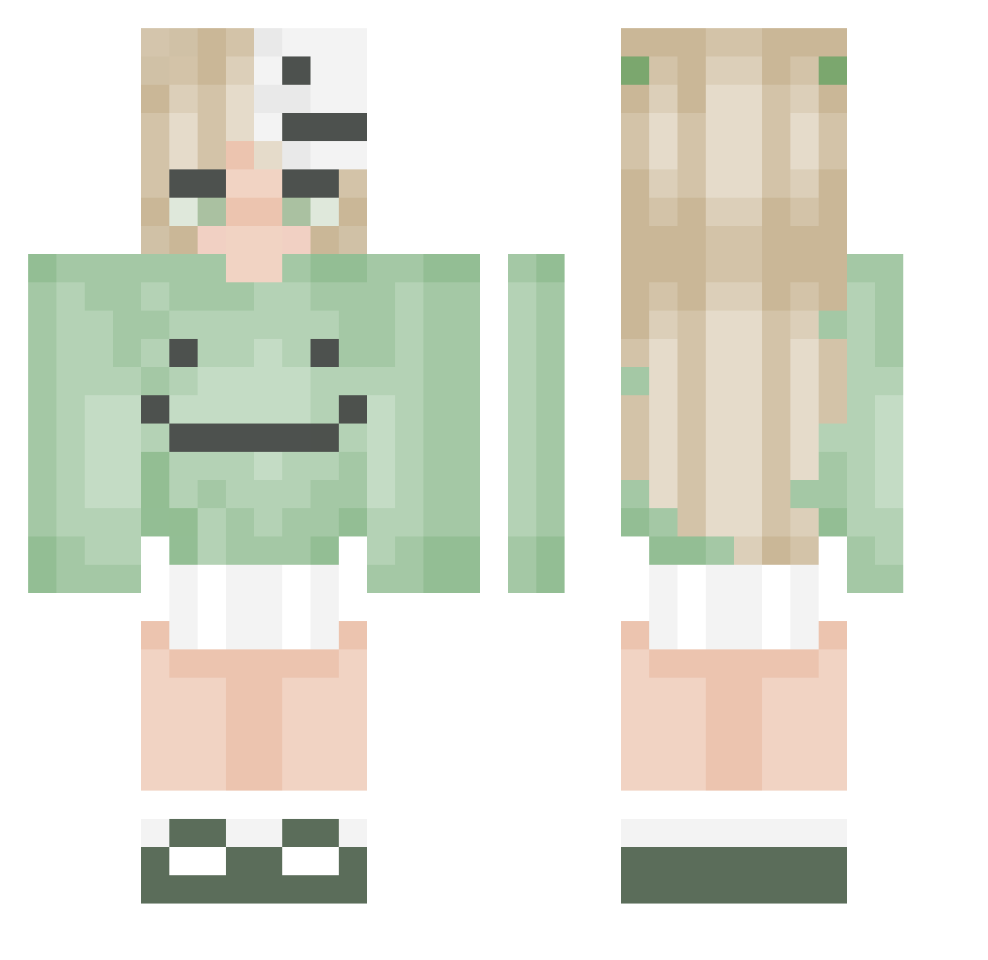limitedbella Minecraft skin, front and back view