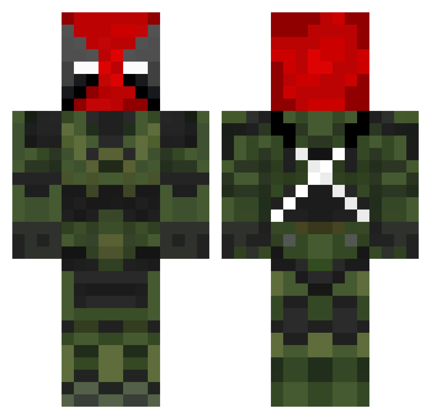 xvnder19 Minecraft skin, front and back view