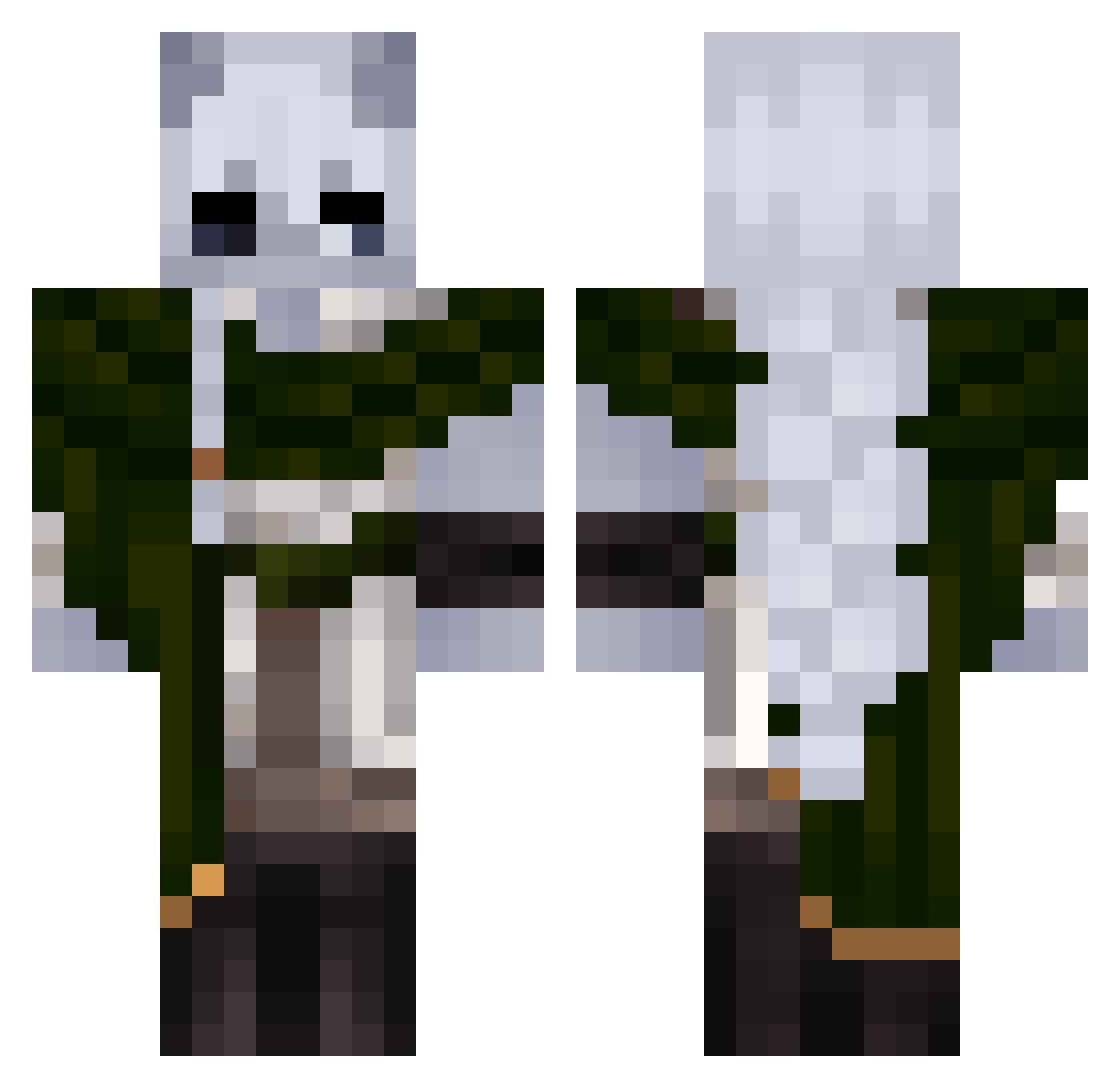 Colt4onn Minecraft skin, front and back view