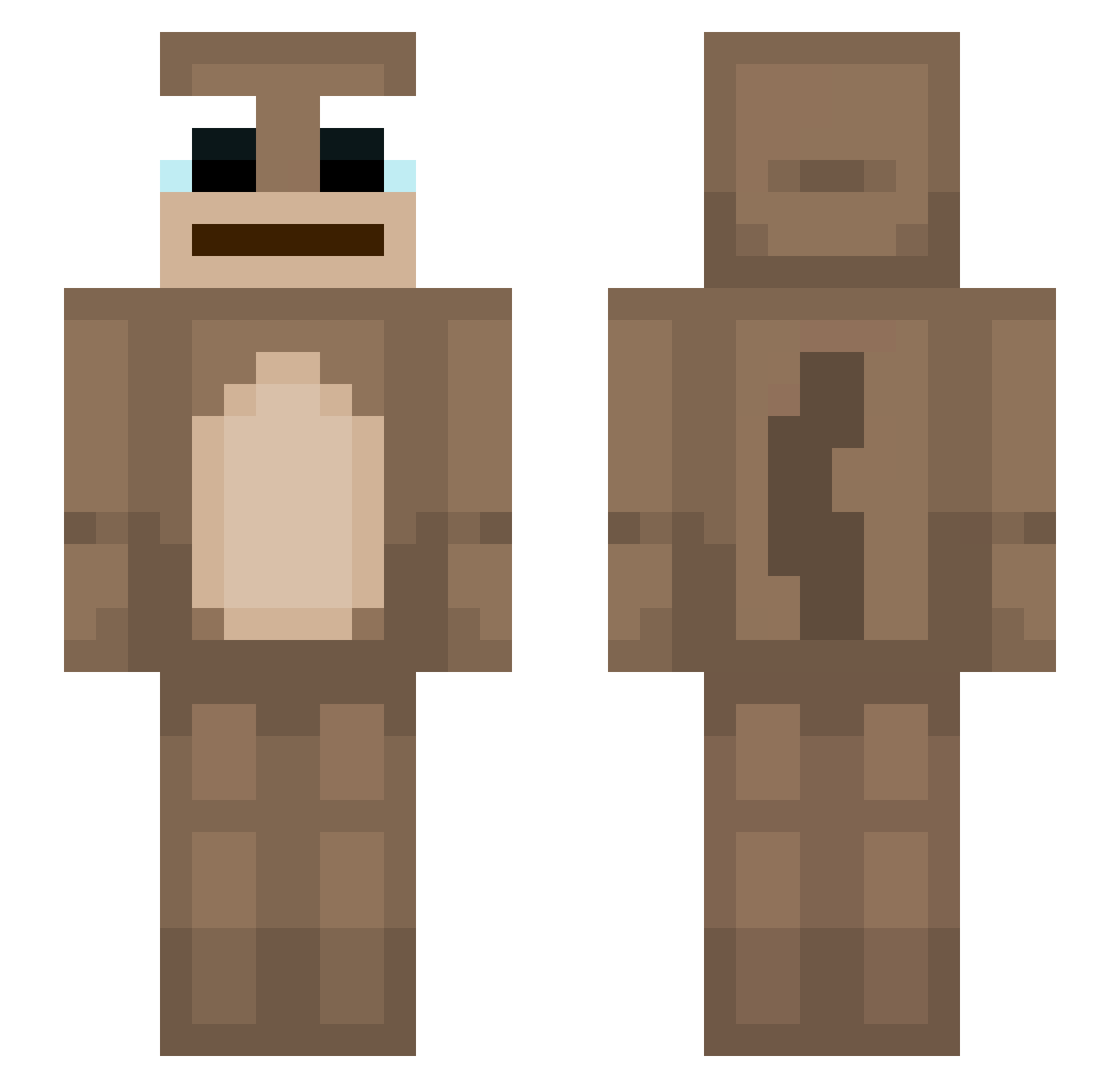 meansardine55 Minecraft skin, front and back view