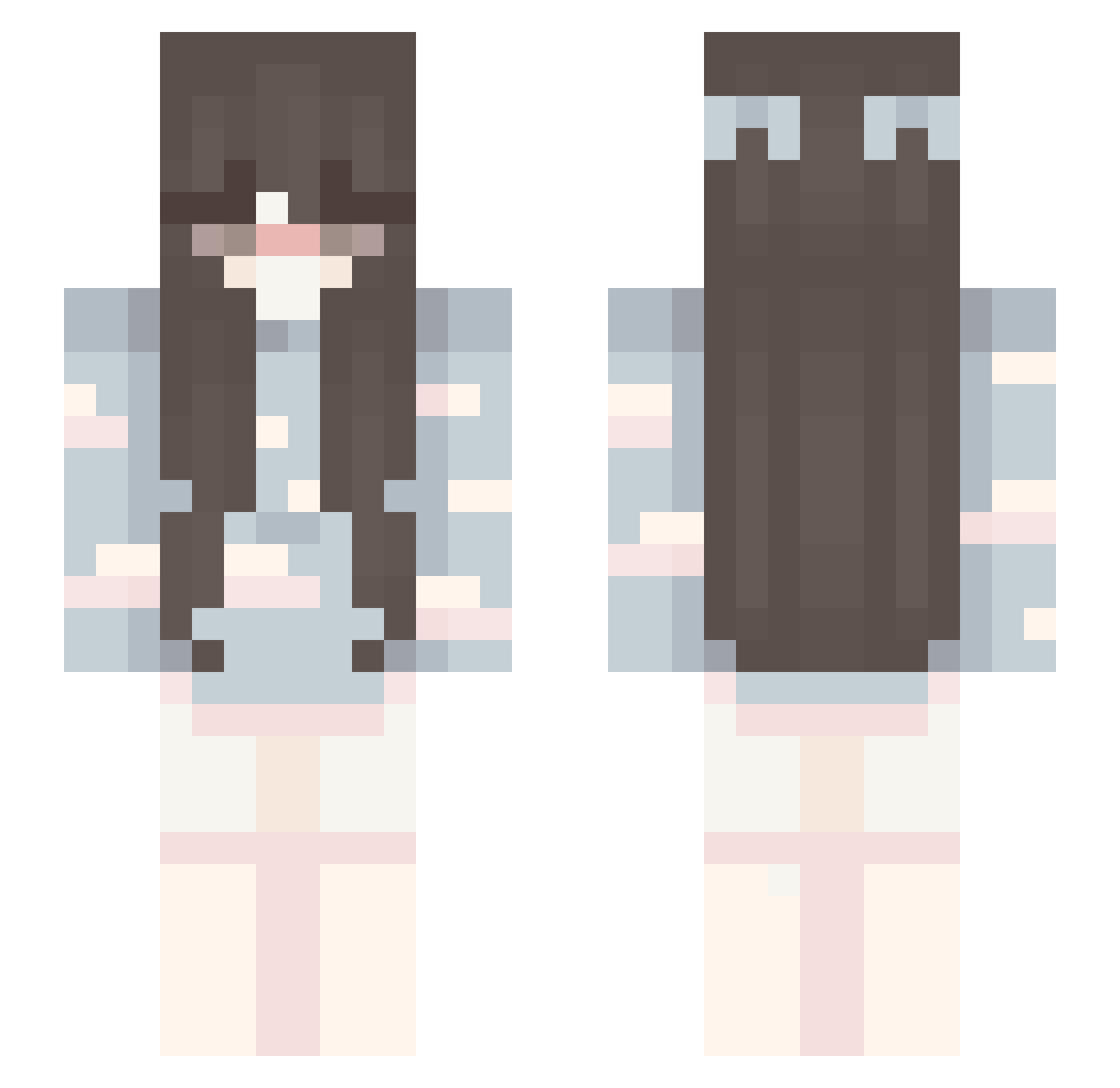 solyeo Minecraft skin, front and back view