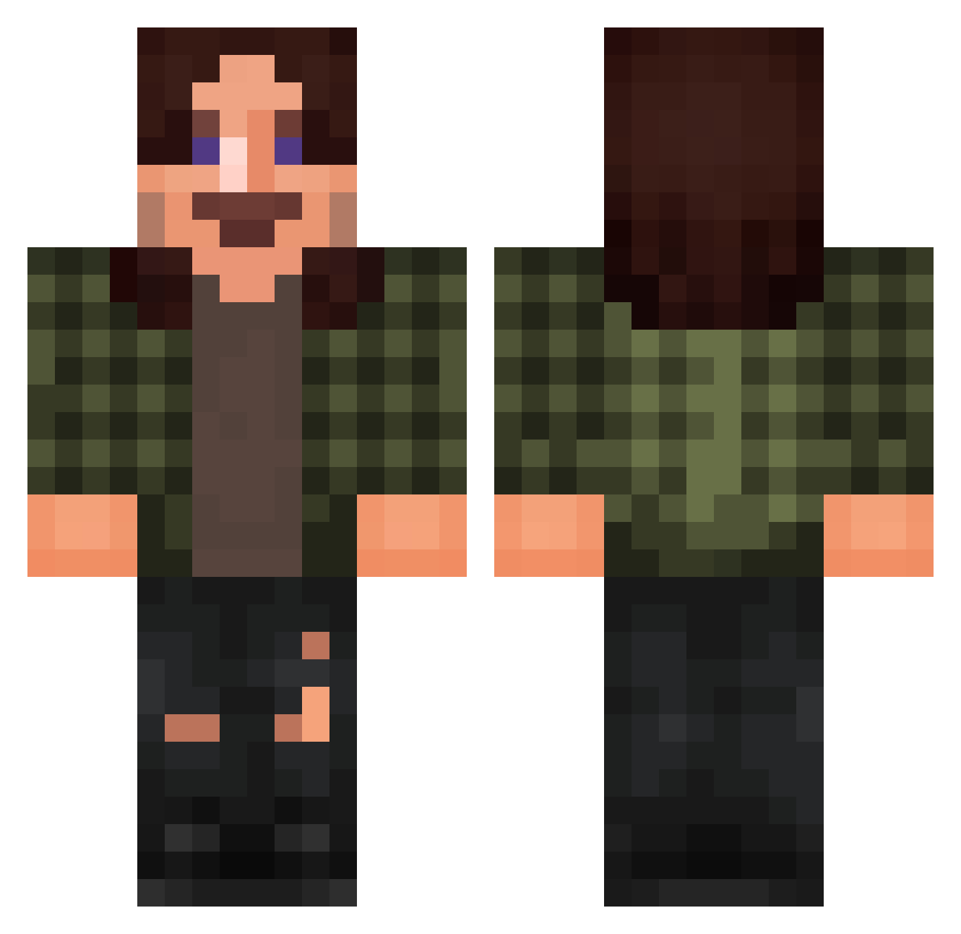 Smeeftastic Minecraft skin, front and back view