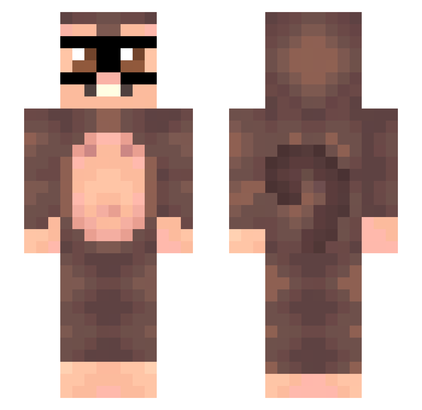 PapaGriff_ Minecraft skin, front and back view