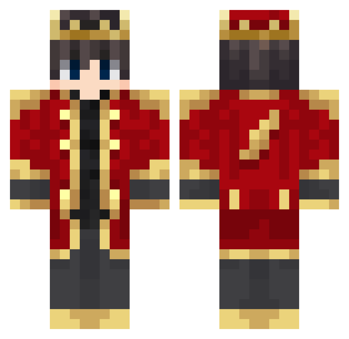 Arceo04 Minecraft skin, front and back view