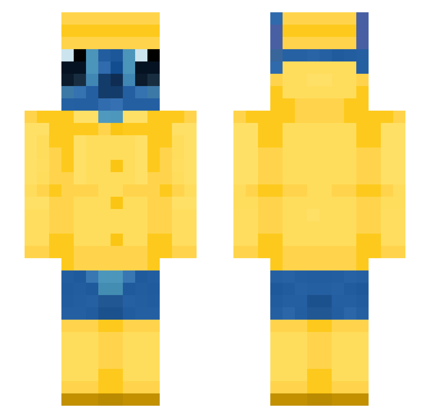 NiffoNoSniffo Minecraft skin, front and back view