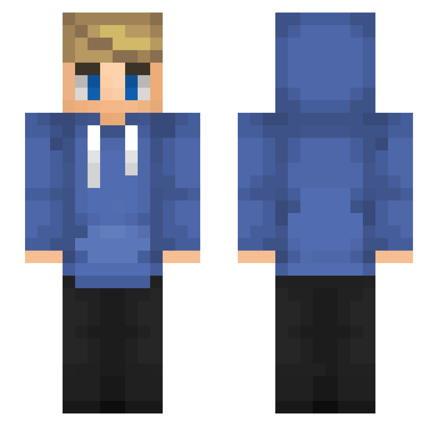 rybo827 Minecraft skin, front and back view