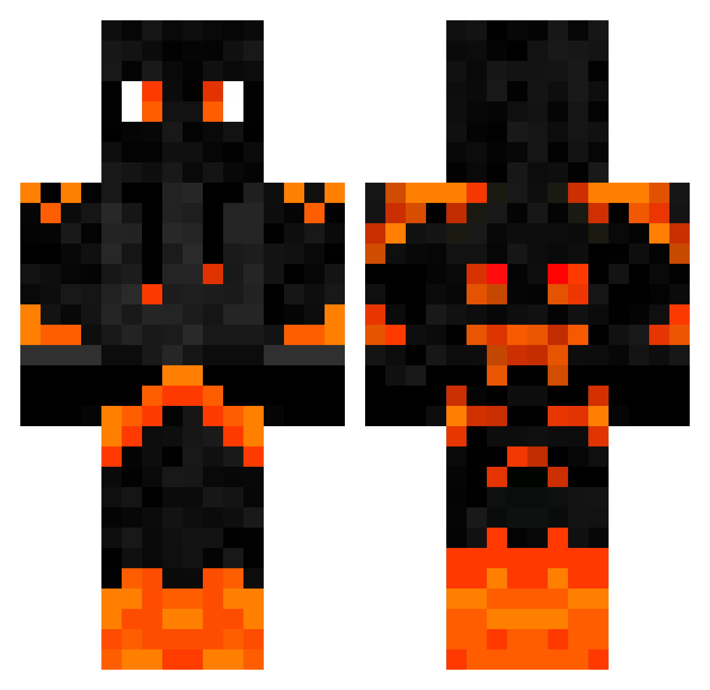 Bipyridine Minecraft skin, front and back view