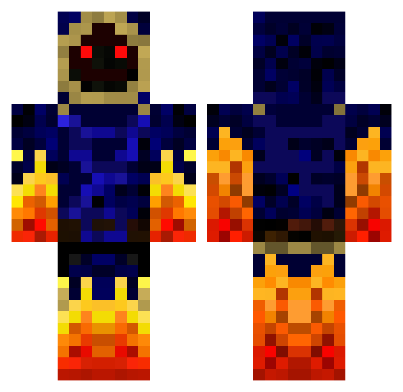 disaffirmation Minecraft skin, front and back view