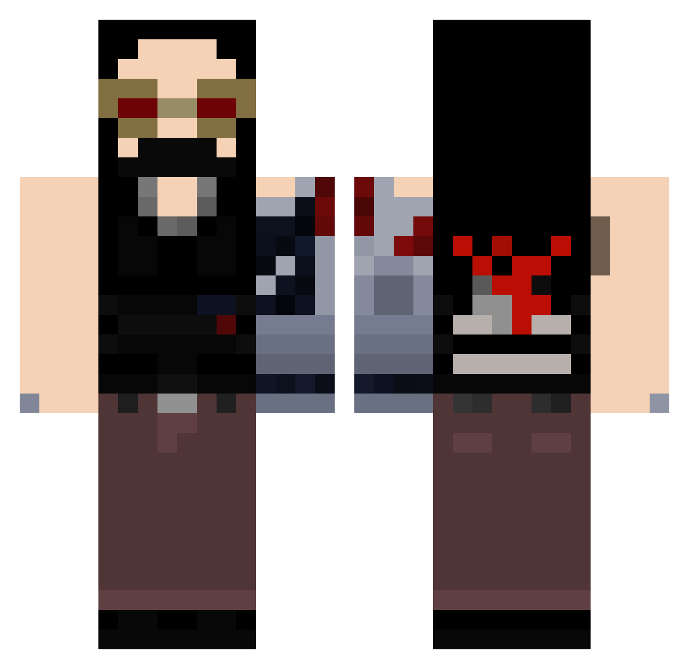 Yoann_1 Minecraft skin, front and back view