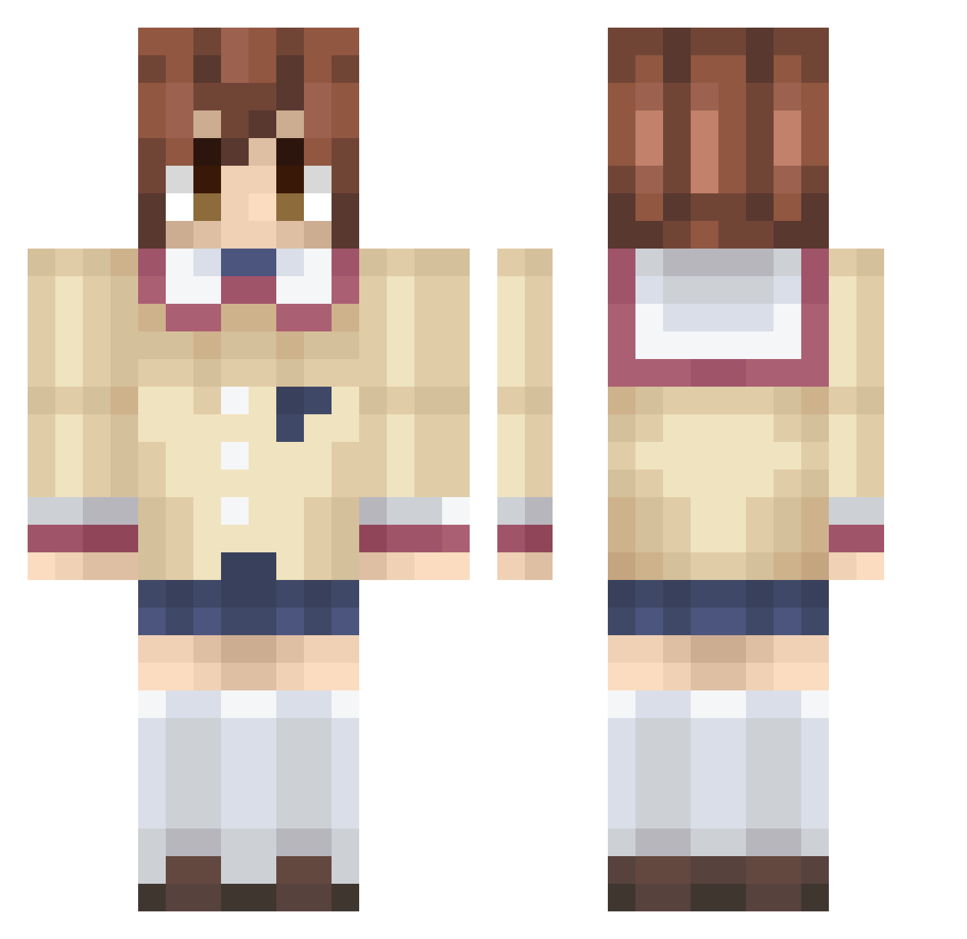 worldwide999 Minecraft skin, front and back view