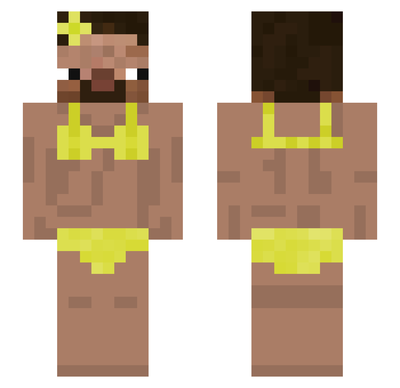 binksuwu Minecraft skin, front and back view